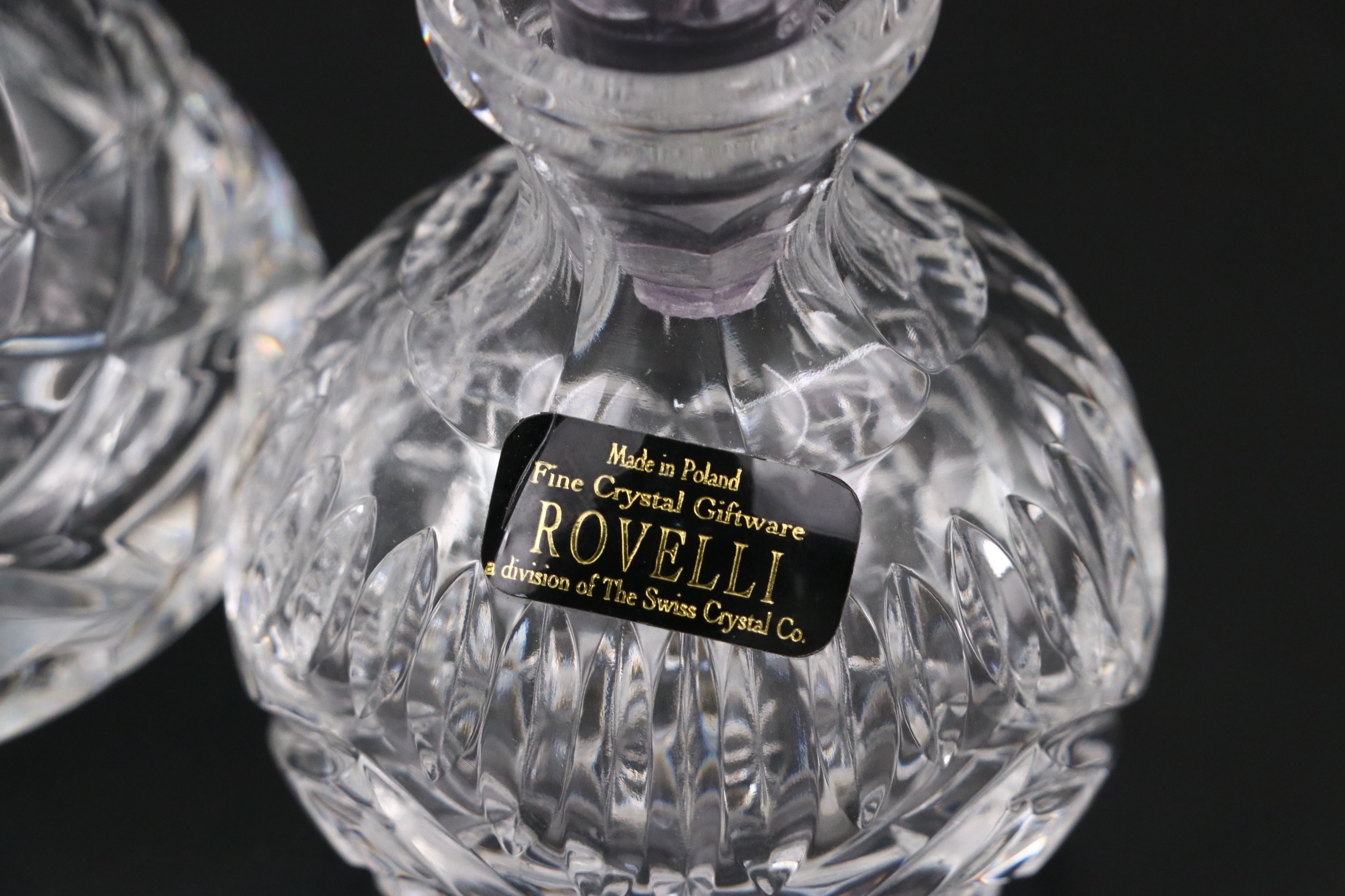Polonia, Violetta, Rovelli, and Other Crystal Perfume Bottles and Tray