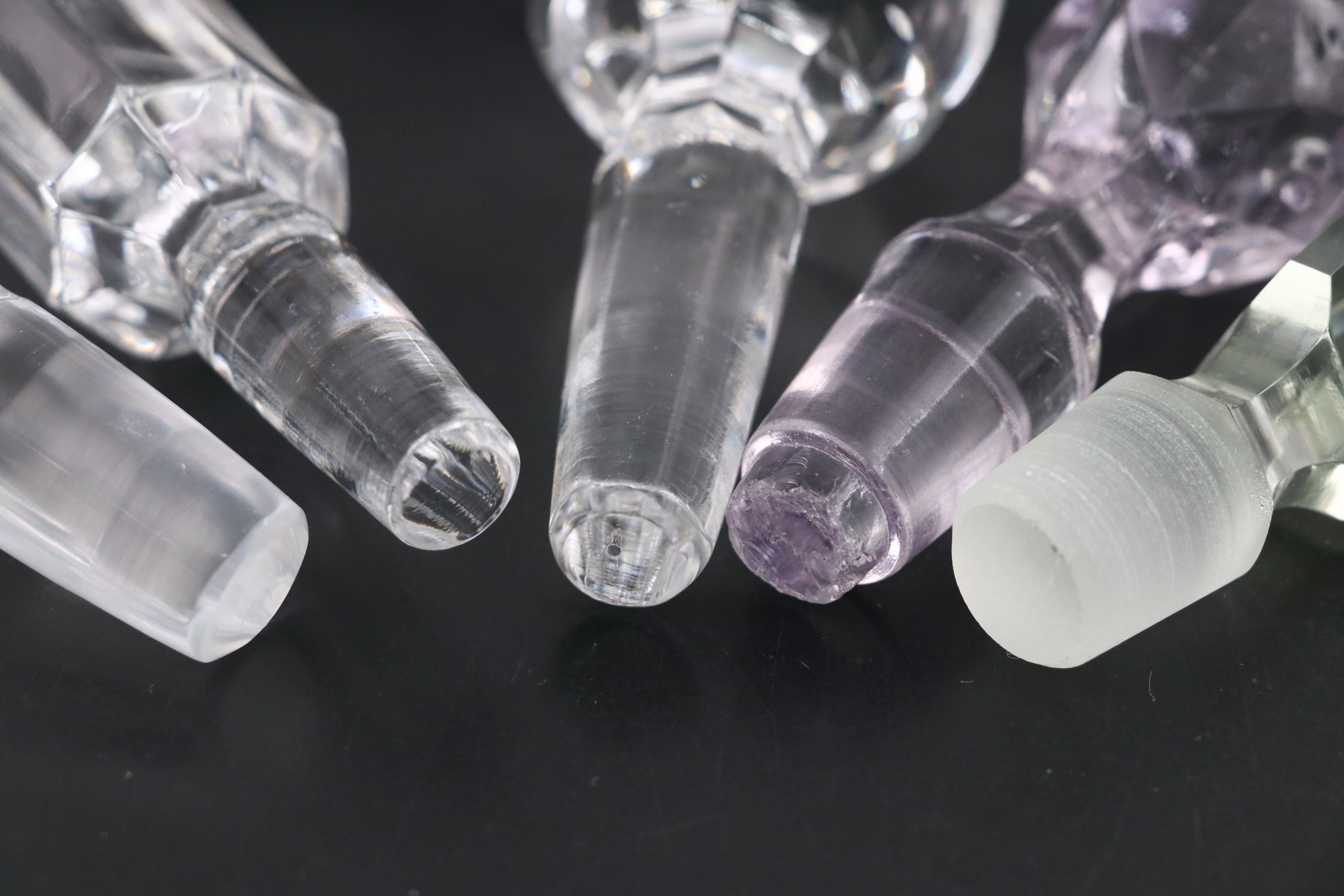 Polonia, Violetta, Rovelli, and Other Crystal Perfume Bottles and Tray