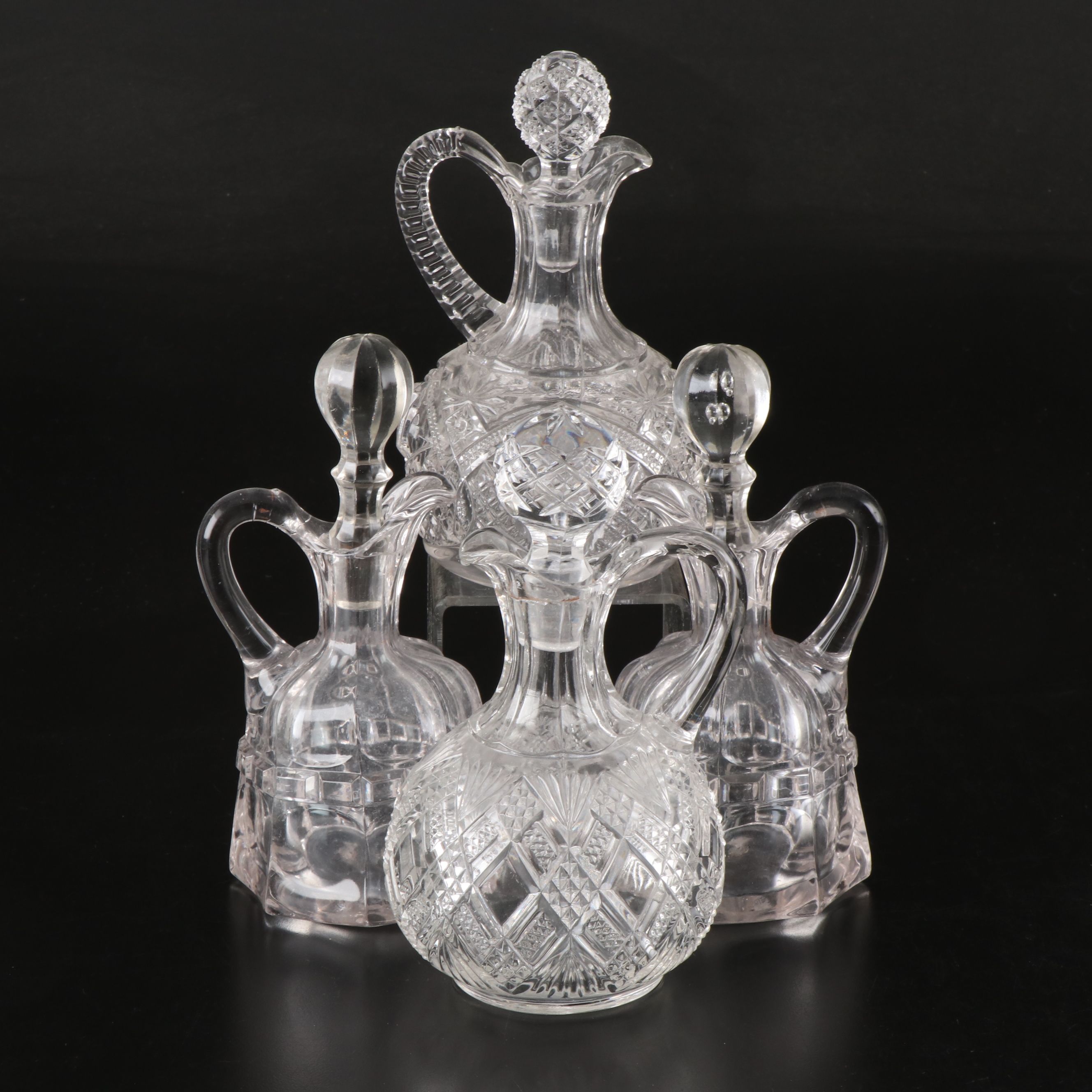 Glass Cruets with Stoppers