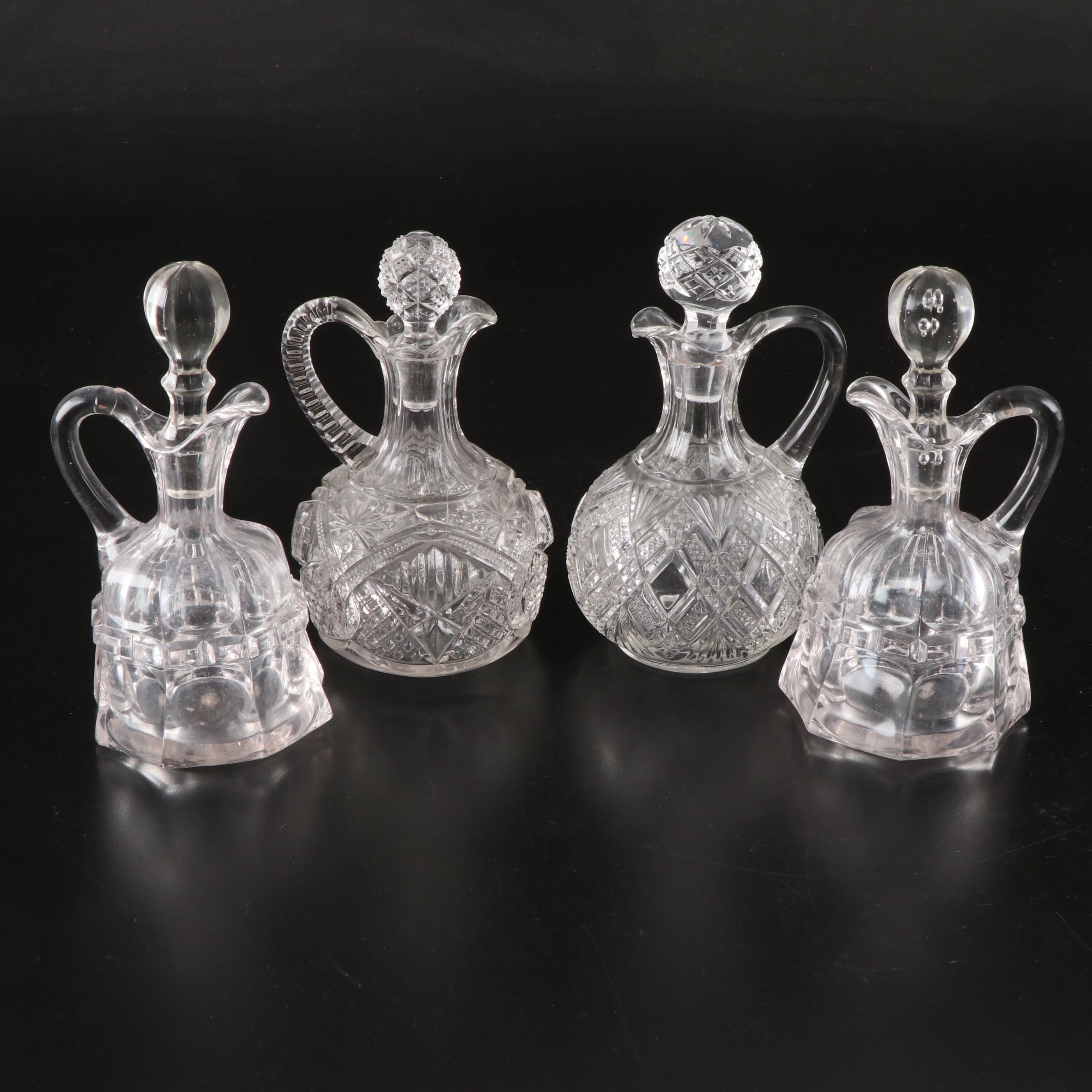 Glass Cruets with Stoppers