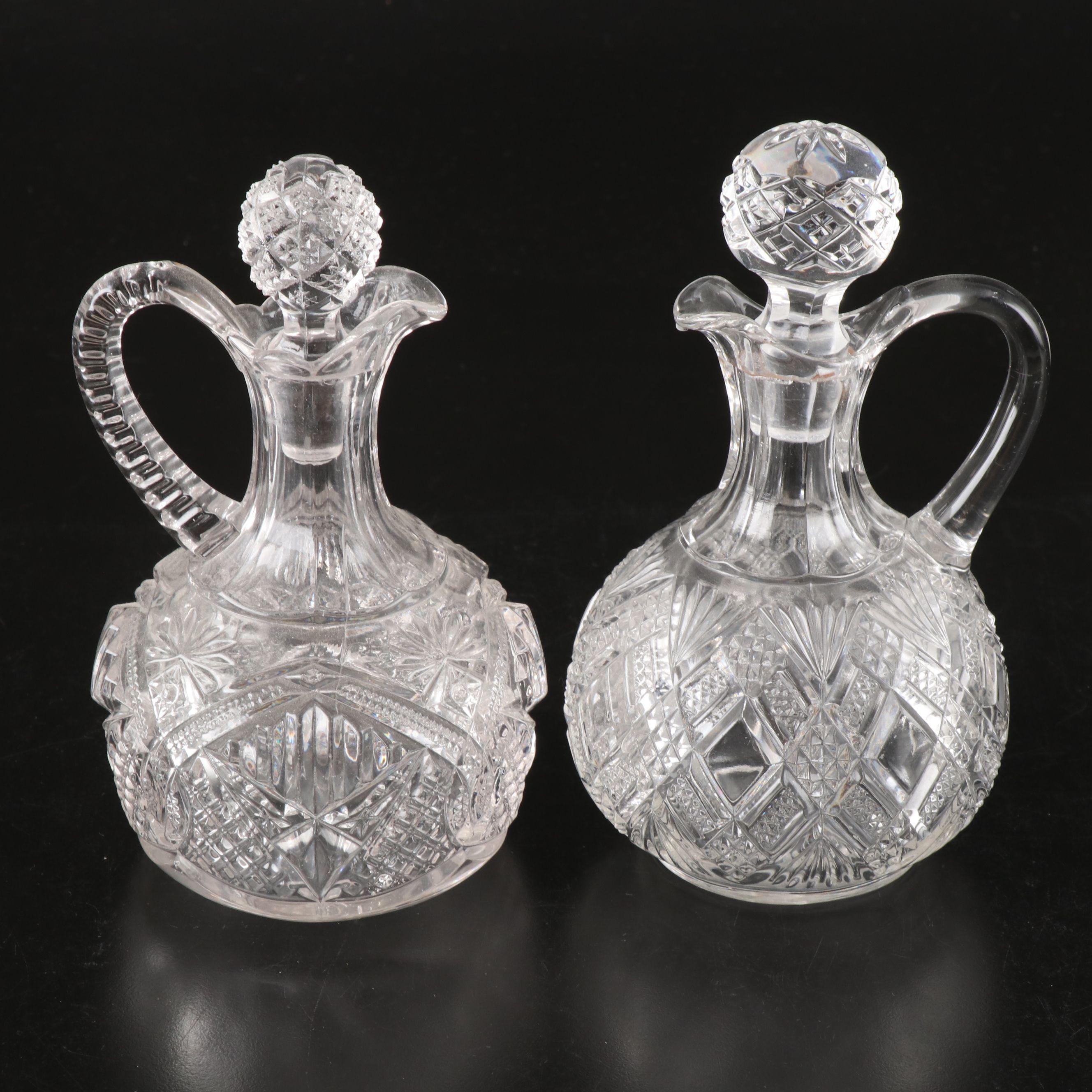 Glass Cruets with Stoppers