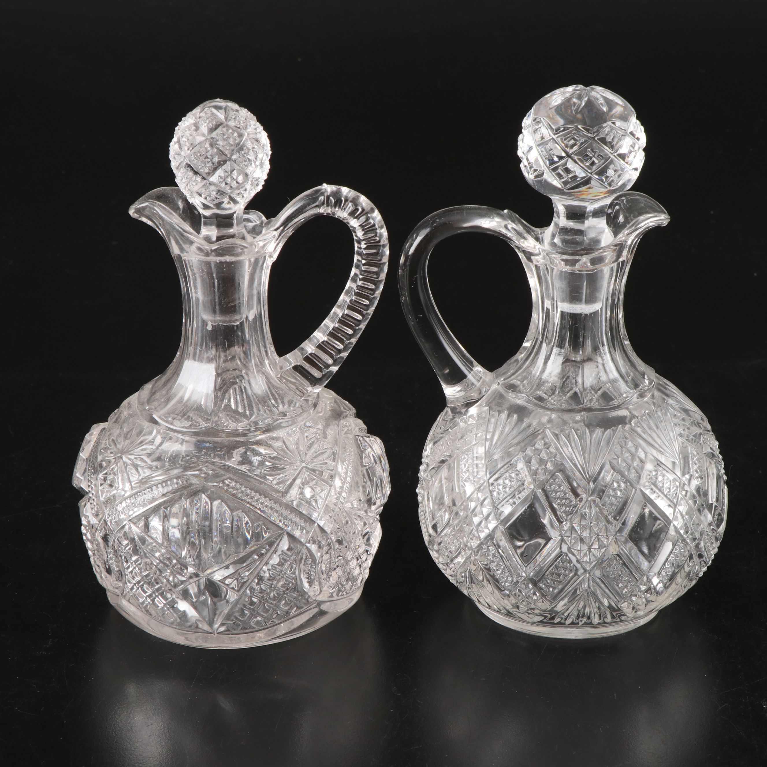 Glass Cruets with Stoppers