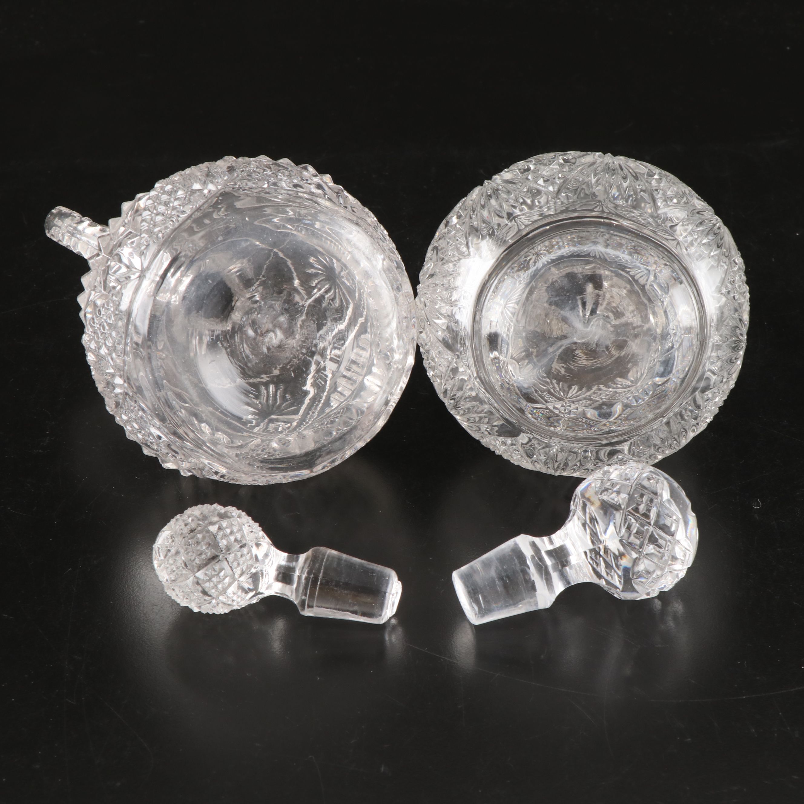 Glass Cruets with Stoppers