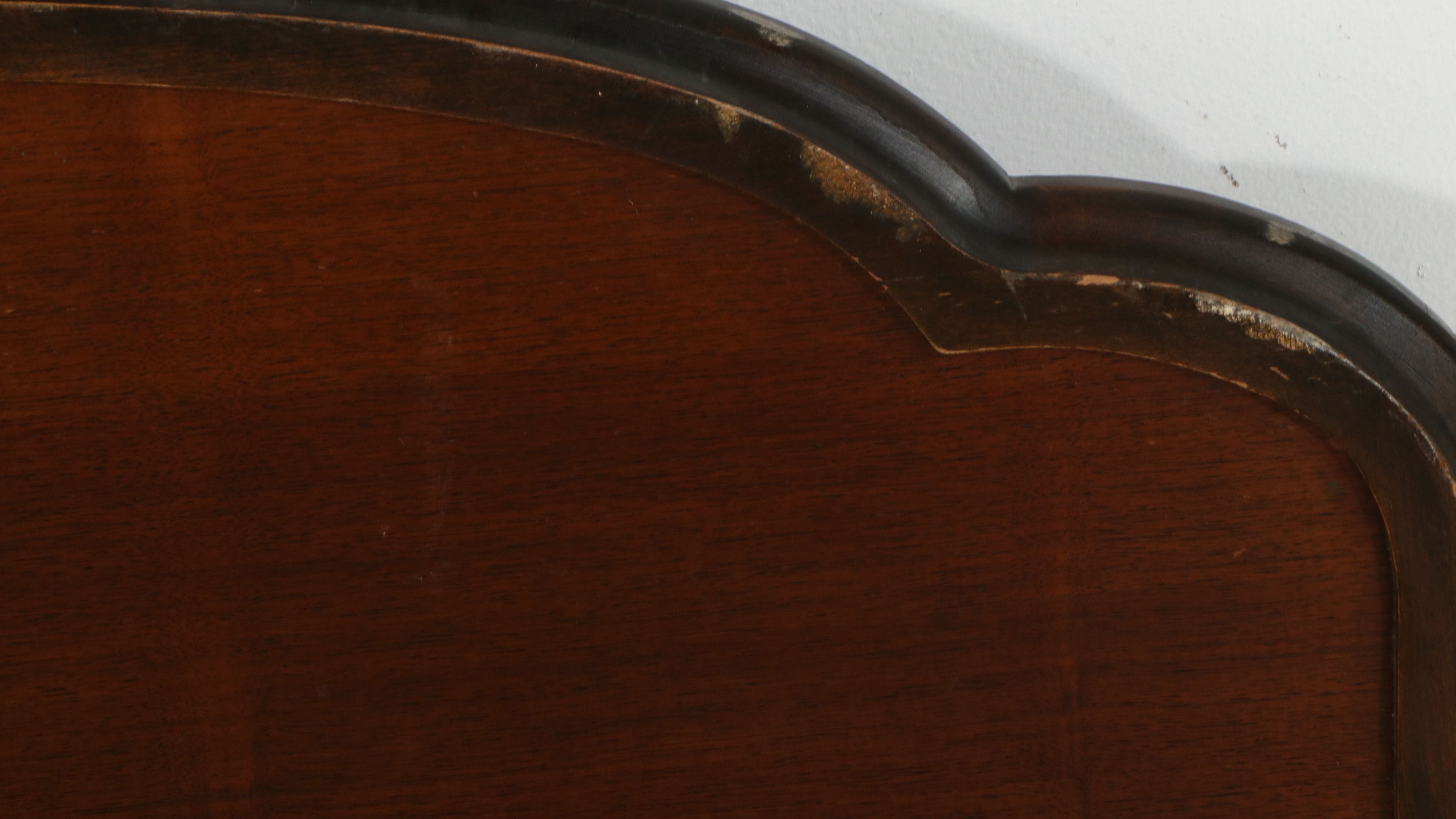 French Louis XV Style Mahogany Bed Frame with Marquetry, Early 20th Century