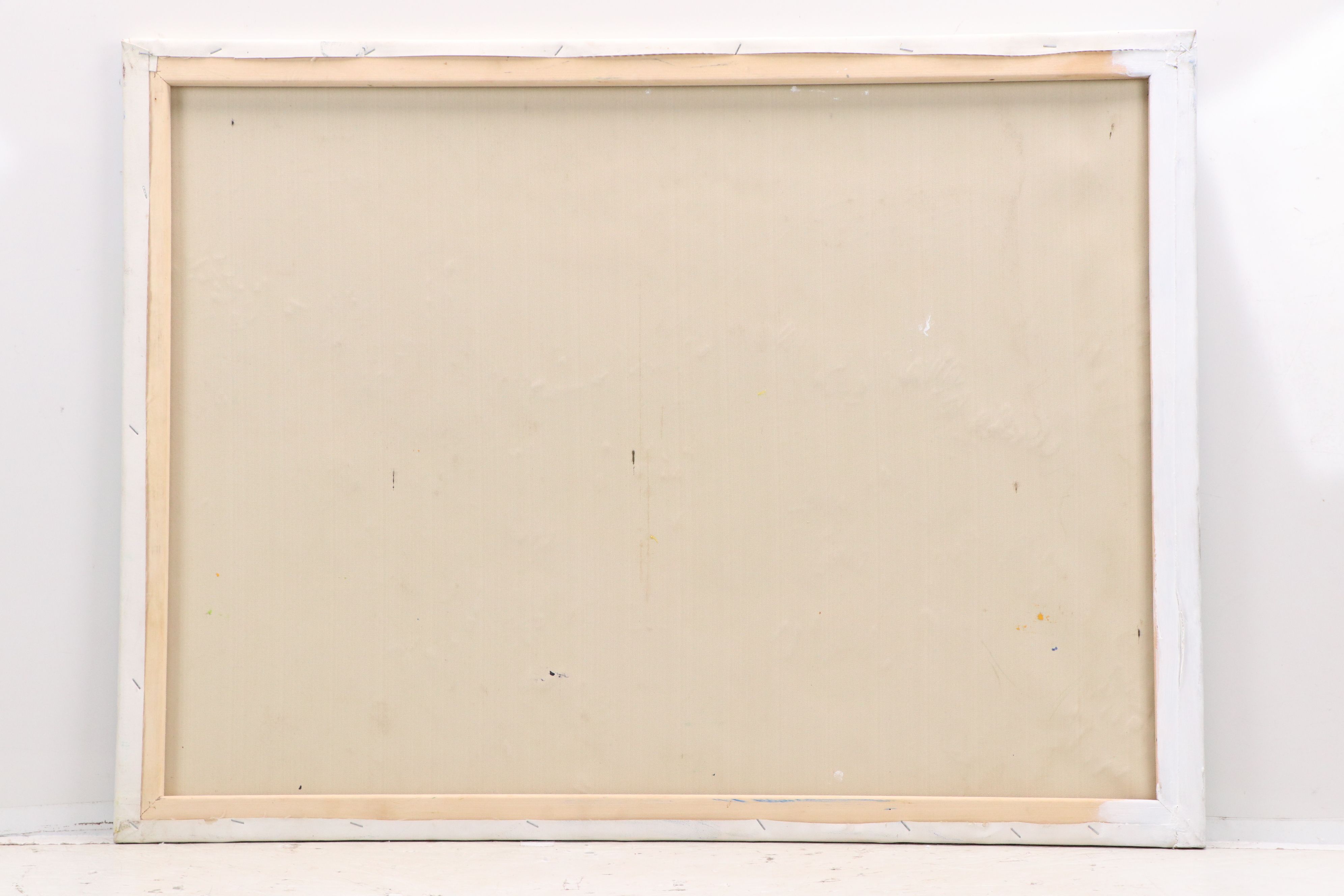 Expressionistic Oil Painting of Yard with Sunflowers, 21st Century