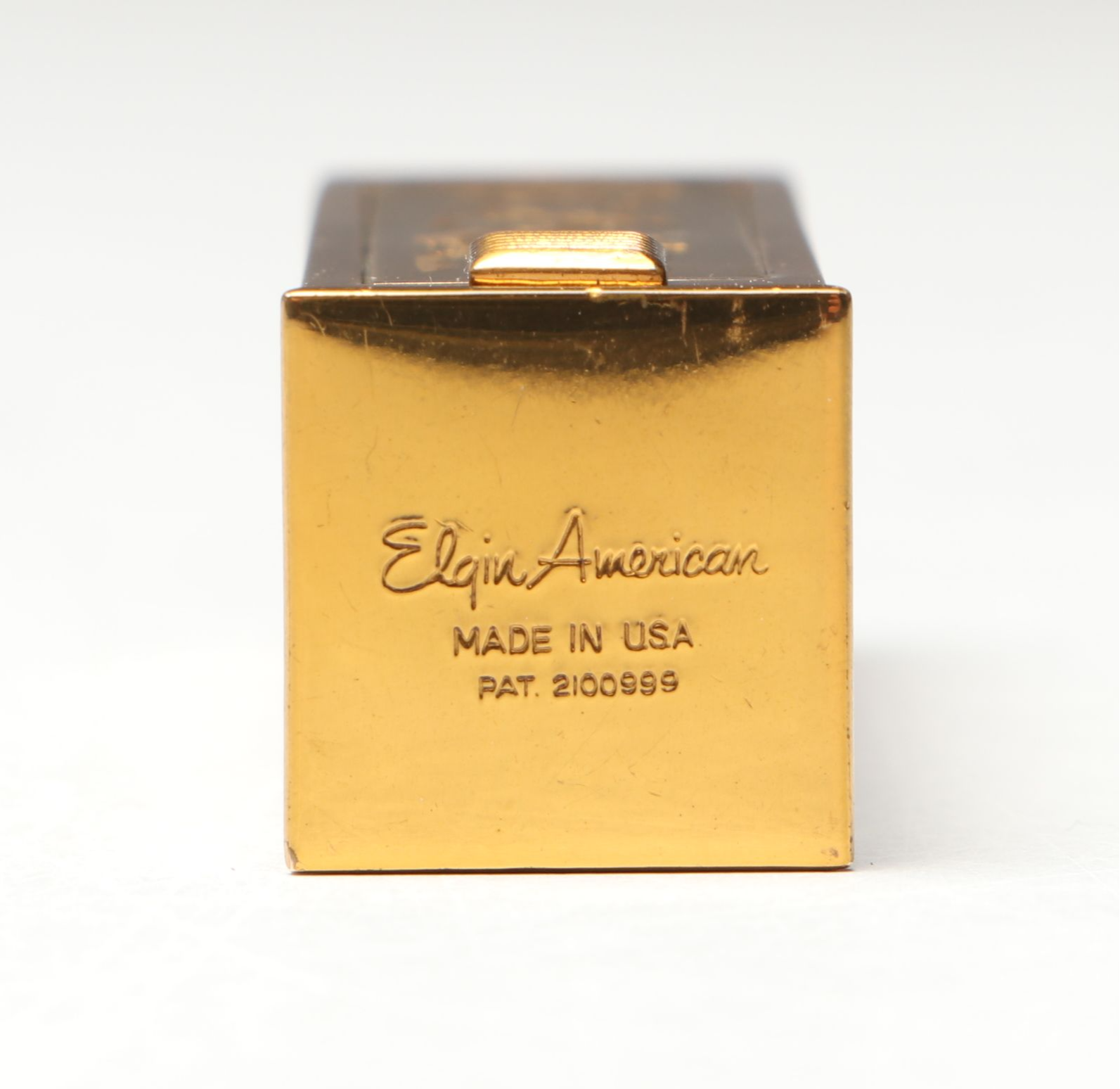 Elgin American Gold Finish Compact and Lipstick Case Set, 1950s