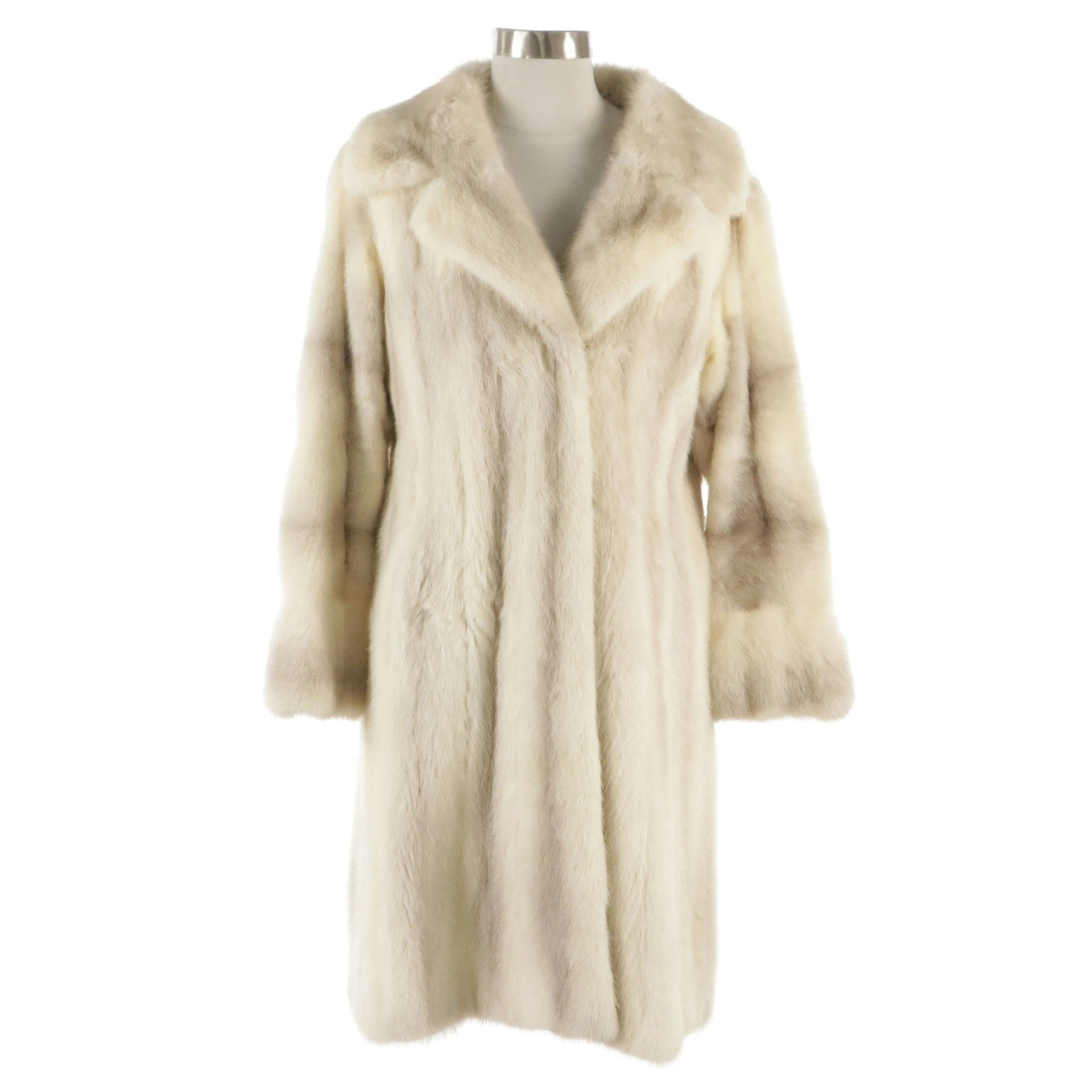 Violet Cross Mink Fur Coat from Delphi Fur Fashions Ltd., 1970s