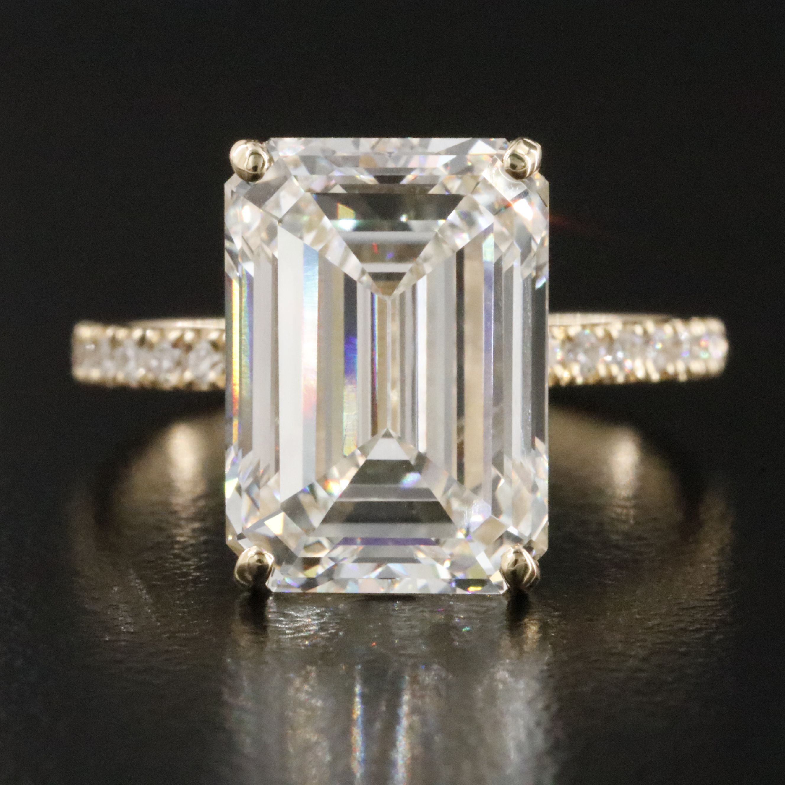 14K 7.35 CTW Lab Grown Diamond Ring with IGI Report