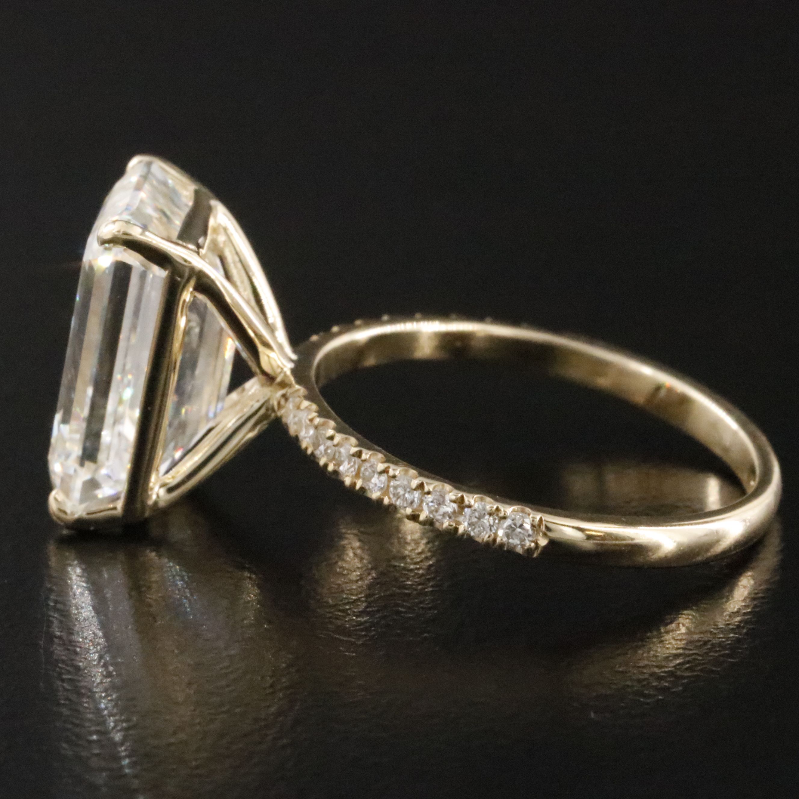 14K 7.35 CTW Lab Grown Diamond Ring with IGI Report