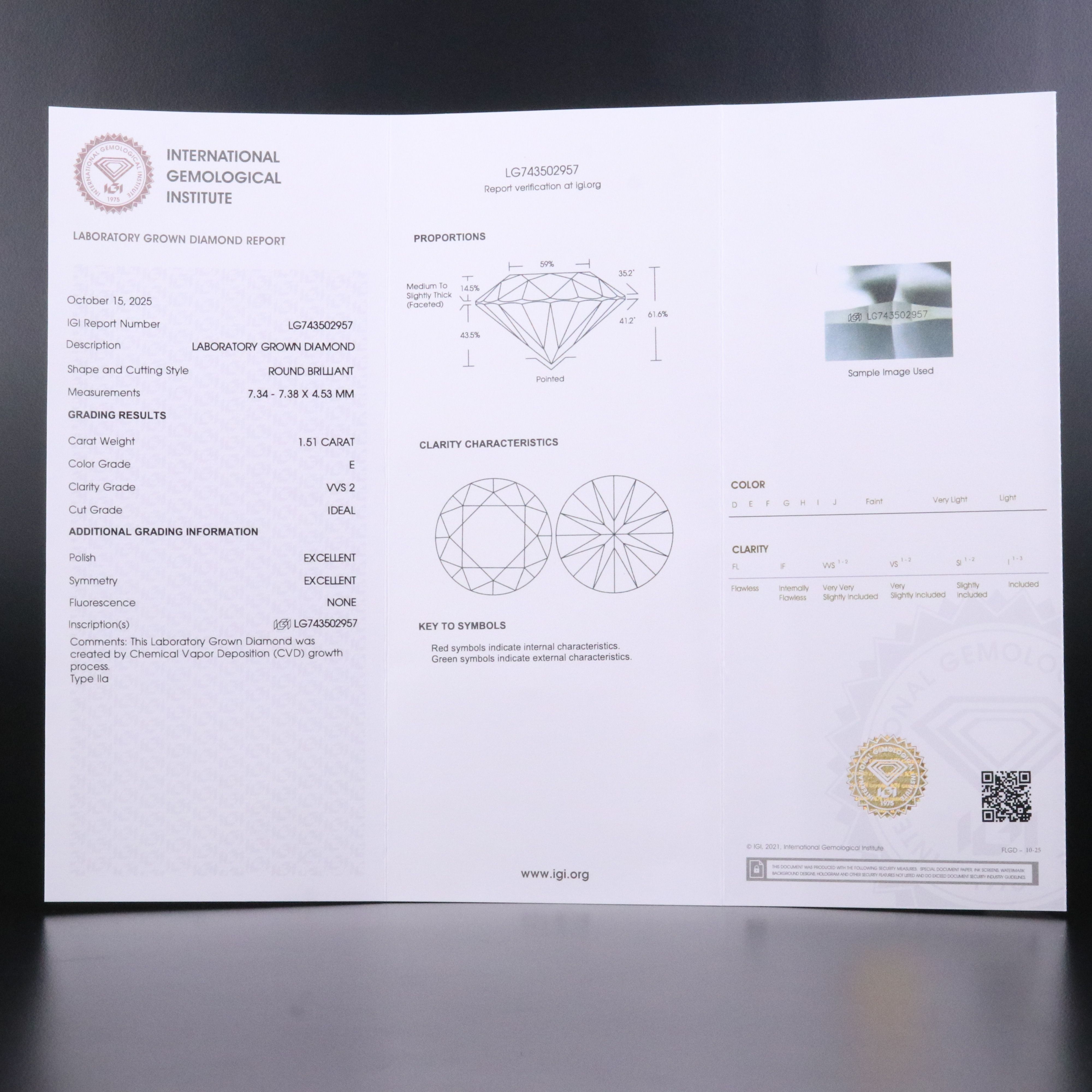 14K 3.03 CTW Lab Grown Diamond Bypass Ring with IGI Reports
