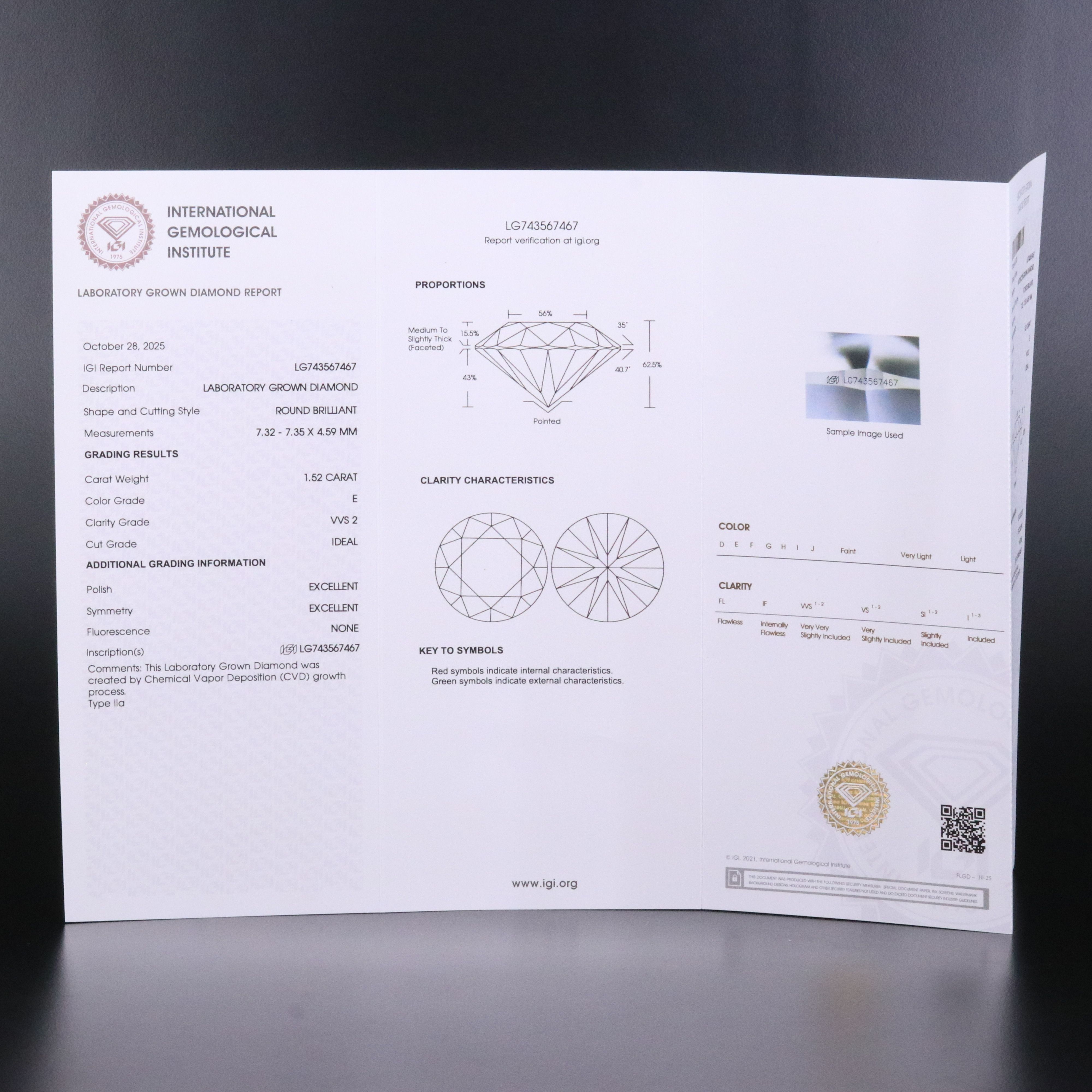 14K 3.03 CTW Lab Grown Diamond Bypass Ring with IGI Reports