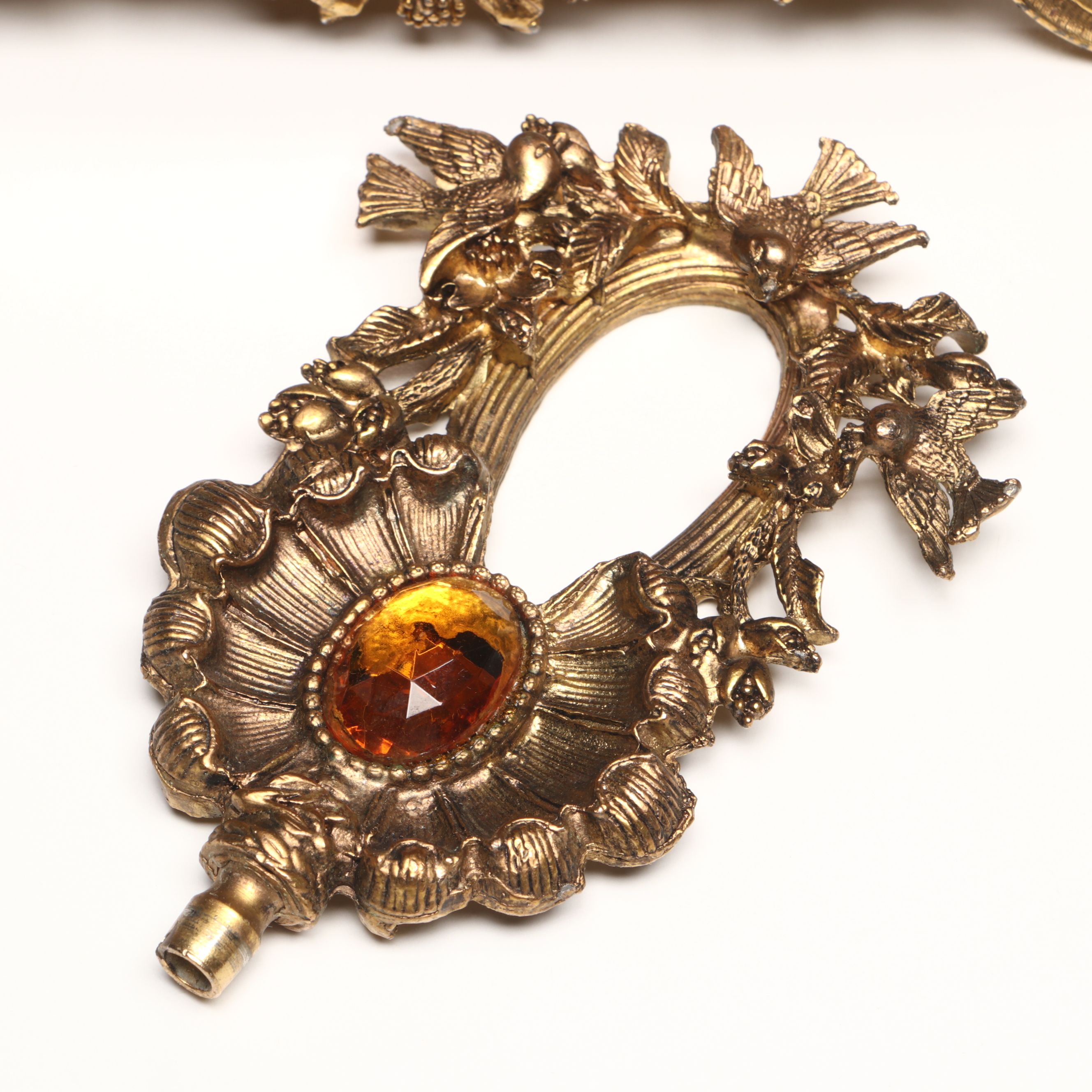 Rococo Style Gilt Finish Perfume Bottles