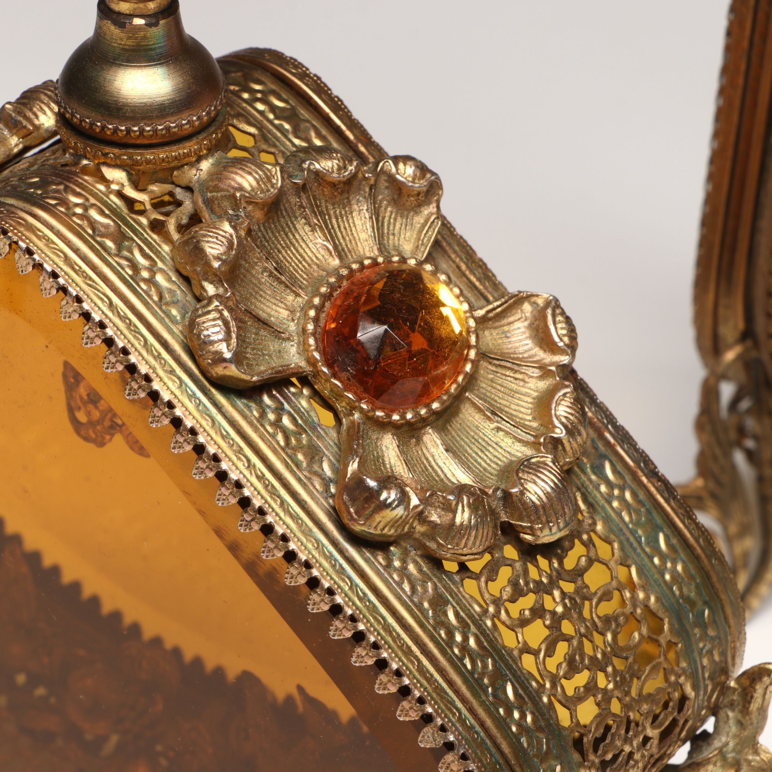 Rococo Style Gilt Finish Perfume Bottles