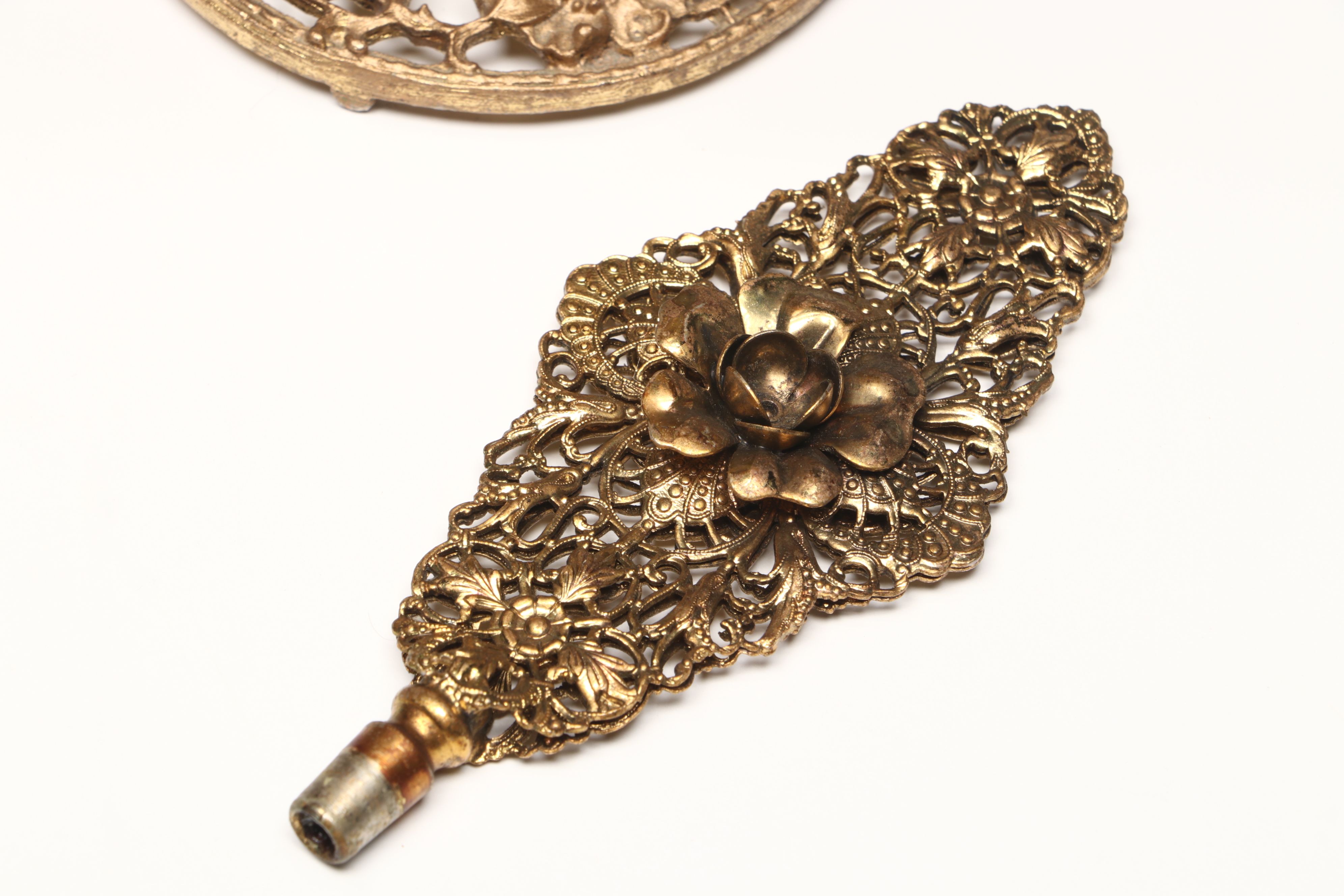 Rococo Style Gilt Finish Perfume Bottles