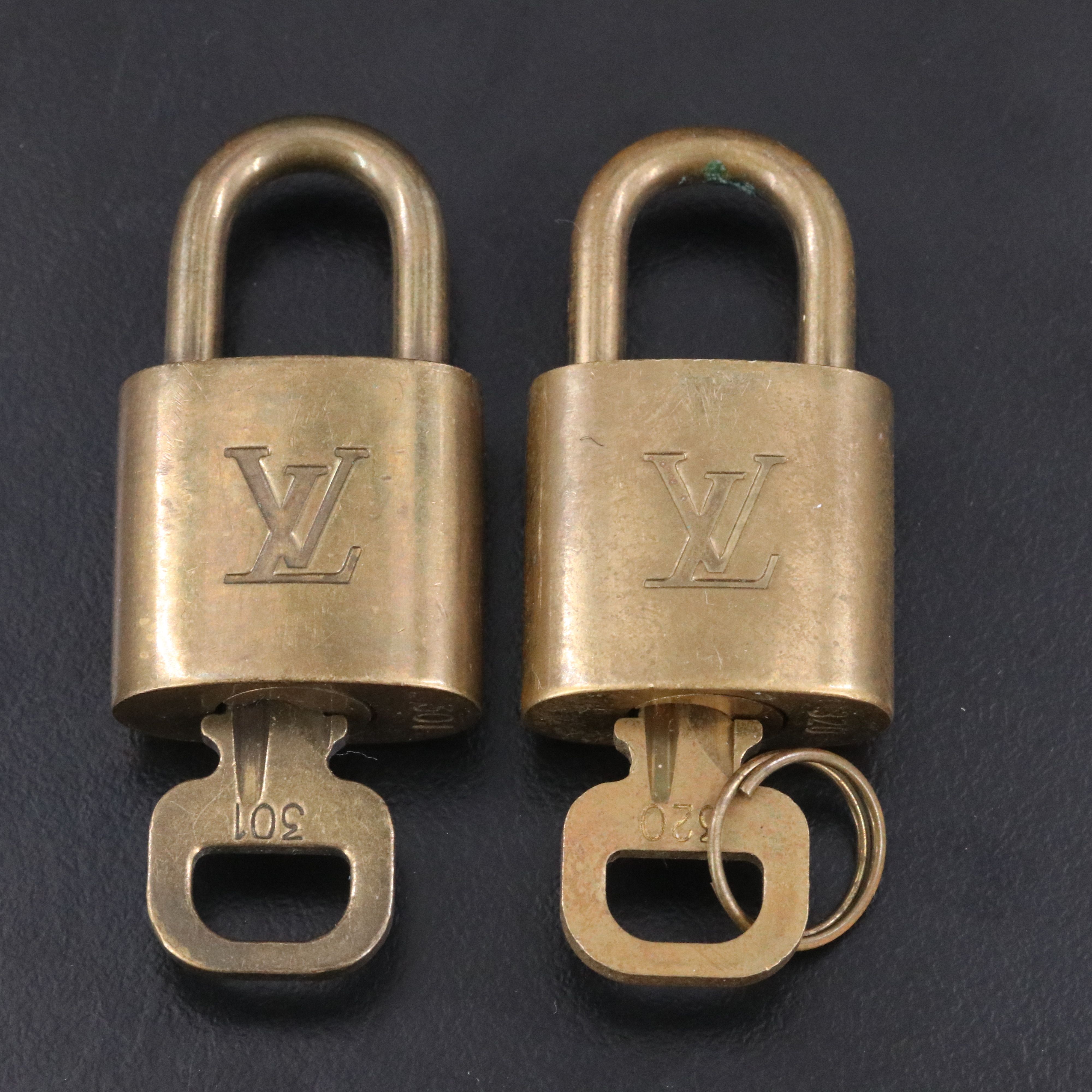 Louis Vuitton Brass Padlocks with Keys