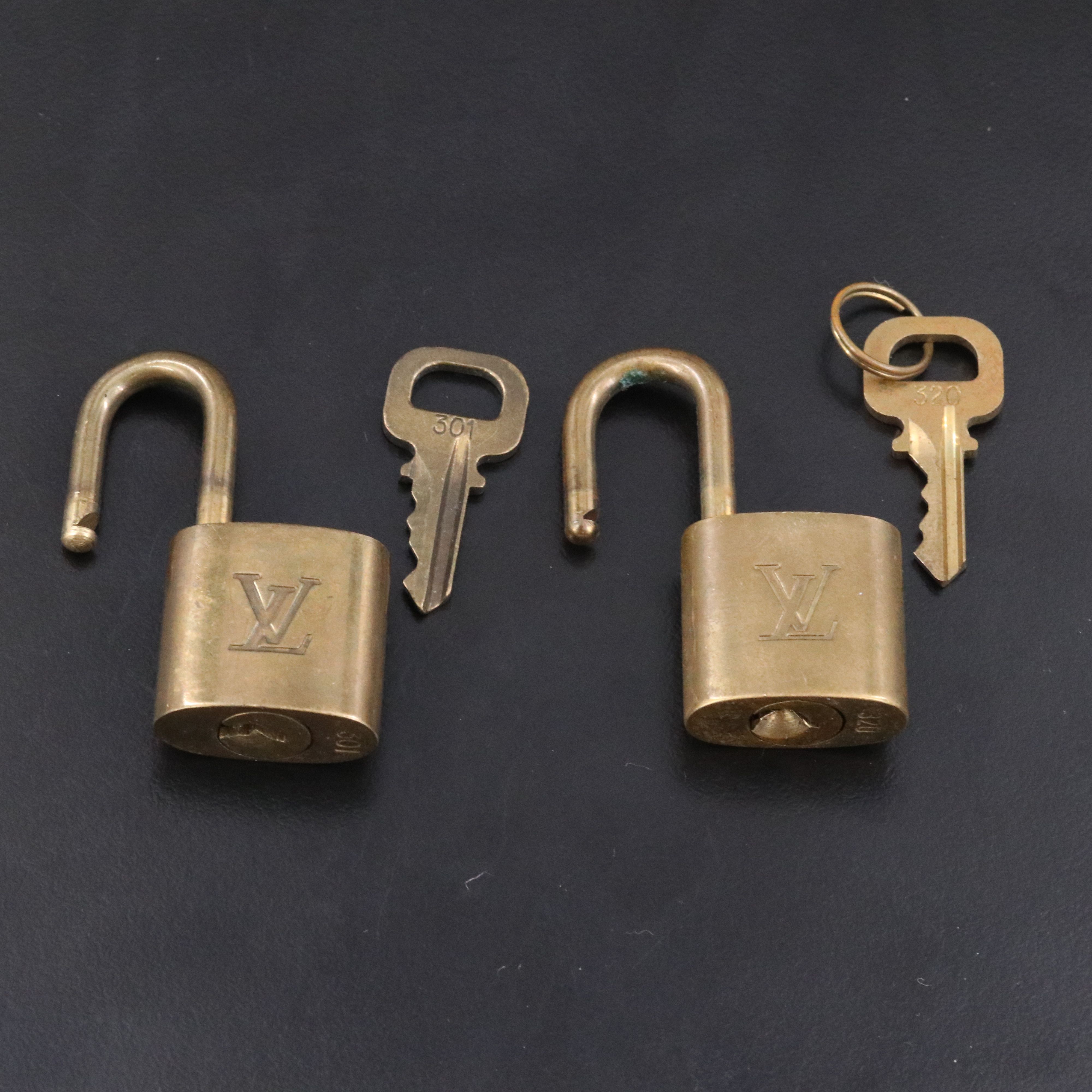 Louis Vuitton Brass Padlocks with Keys
