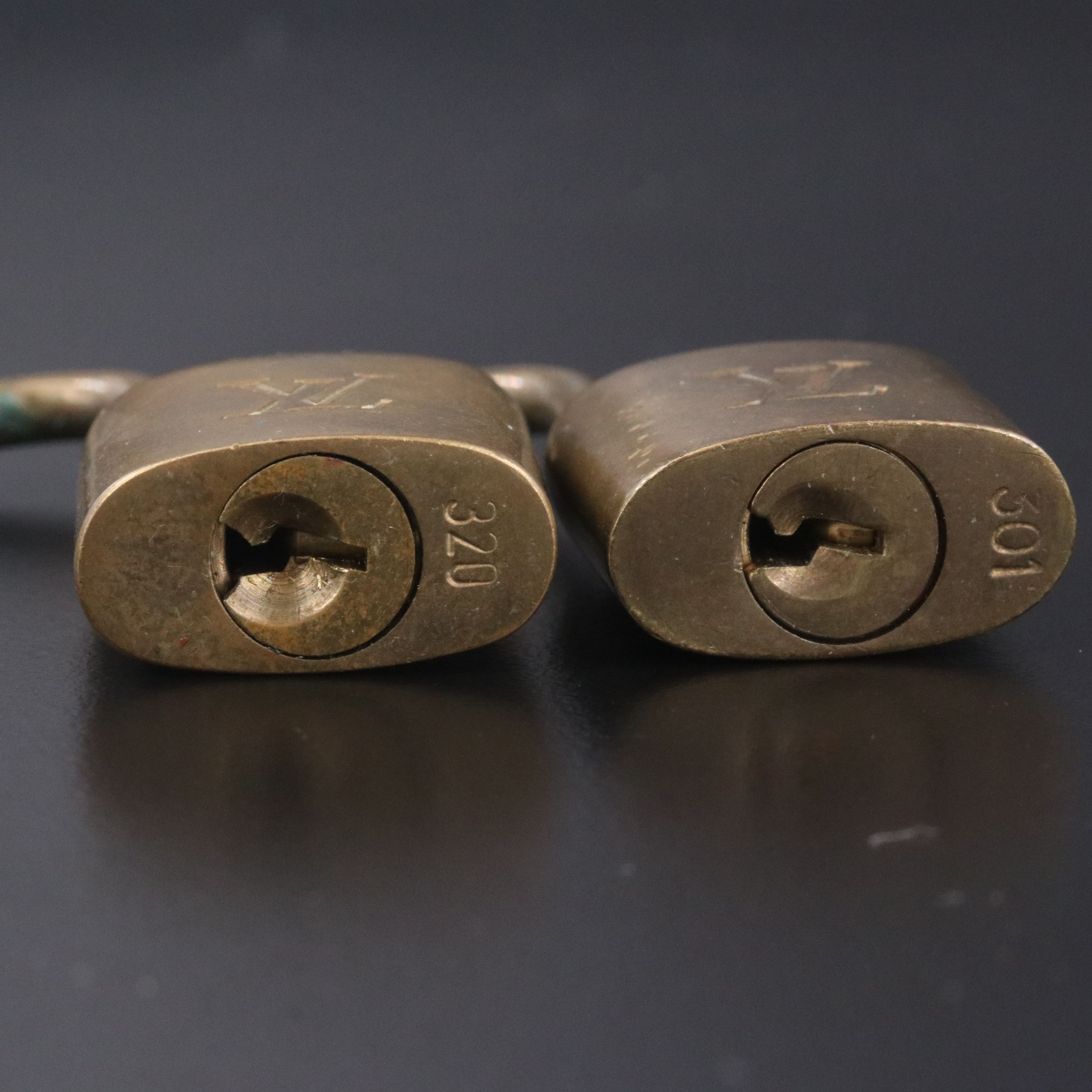 Louis Vuitton Brass Padlocks with Keys