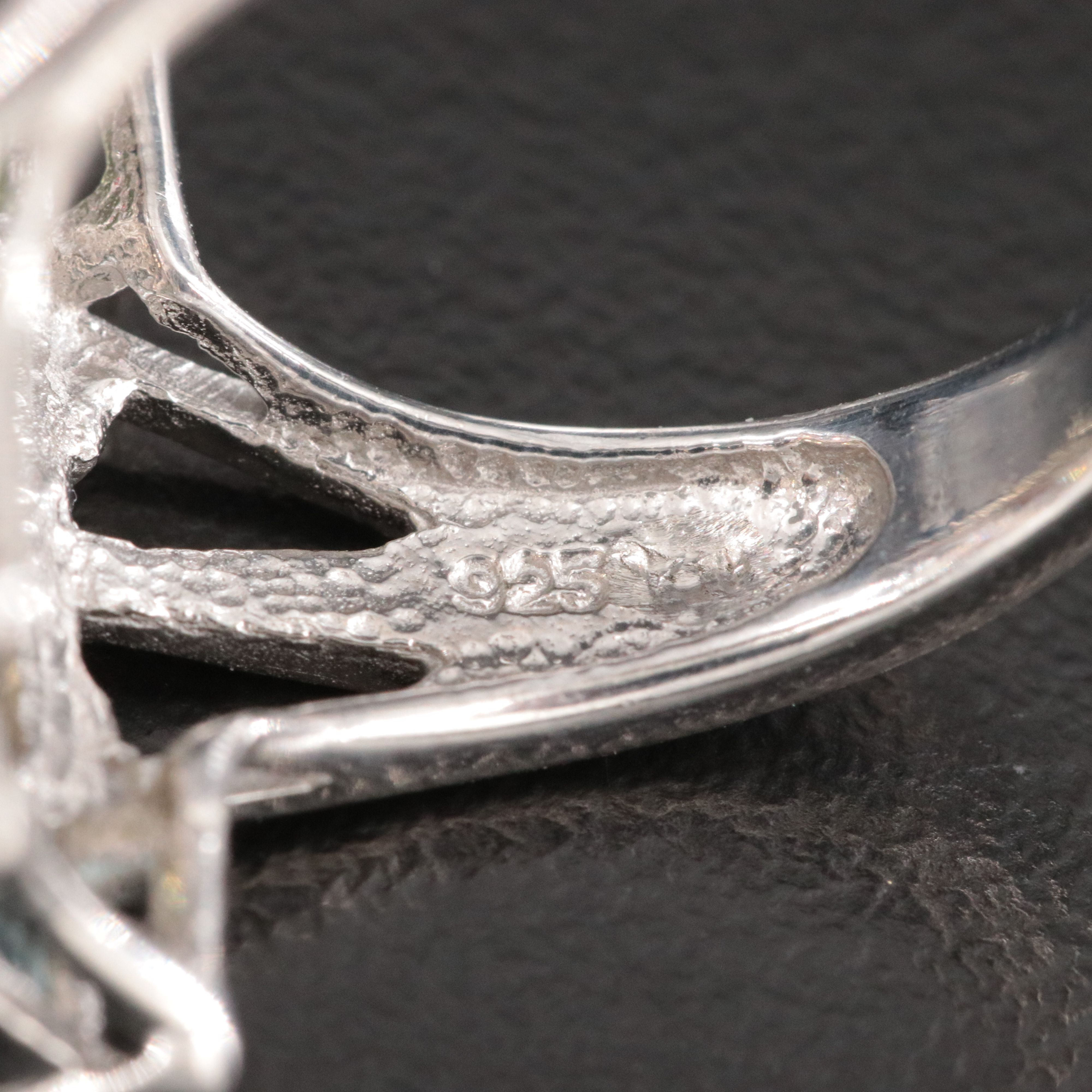 Sterling Gemstone Woven Ring