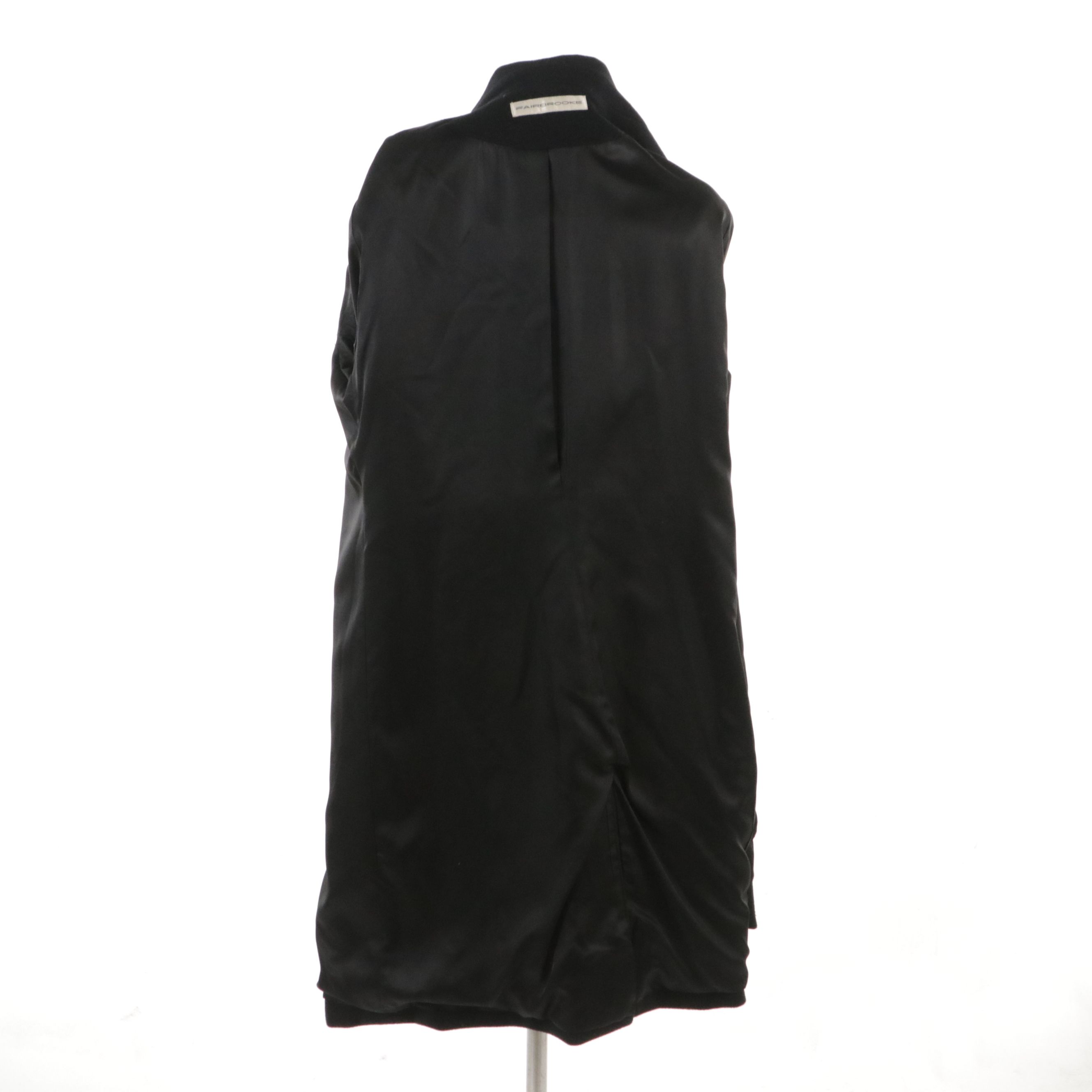 Fairbrooke for Saks Fifth Avenue Double Breasted Coat in Black Wool & Cashmere