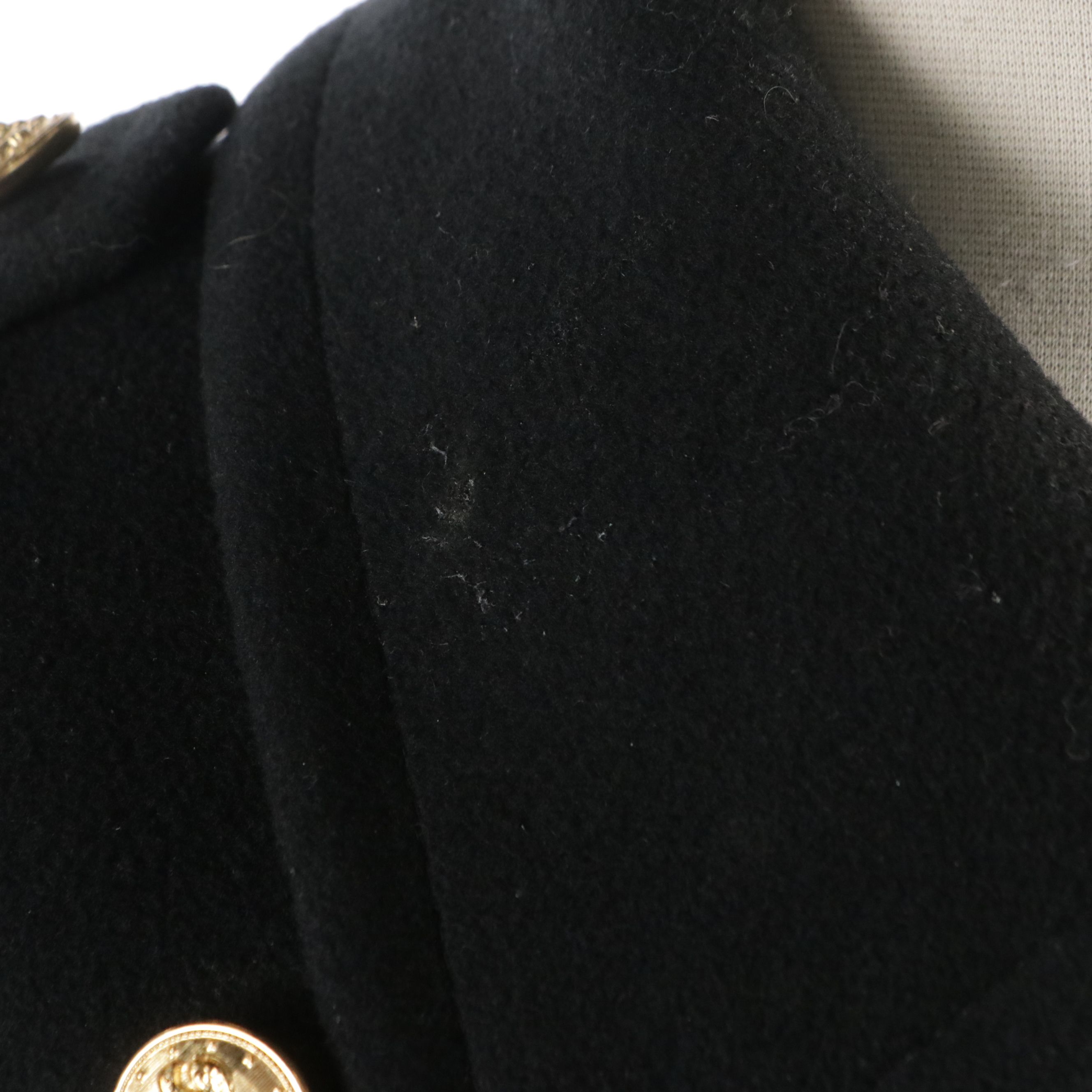 Fairbrooke for Saks Fifth Avenue Double Breasted Coat in Black Wool & Cashmere