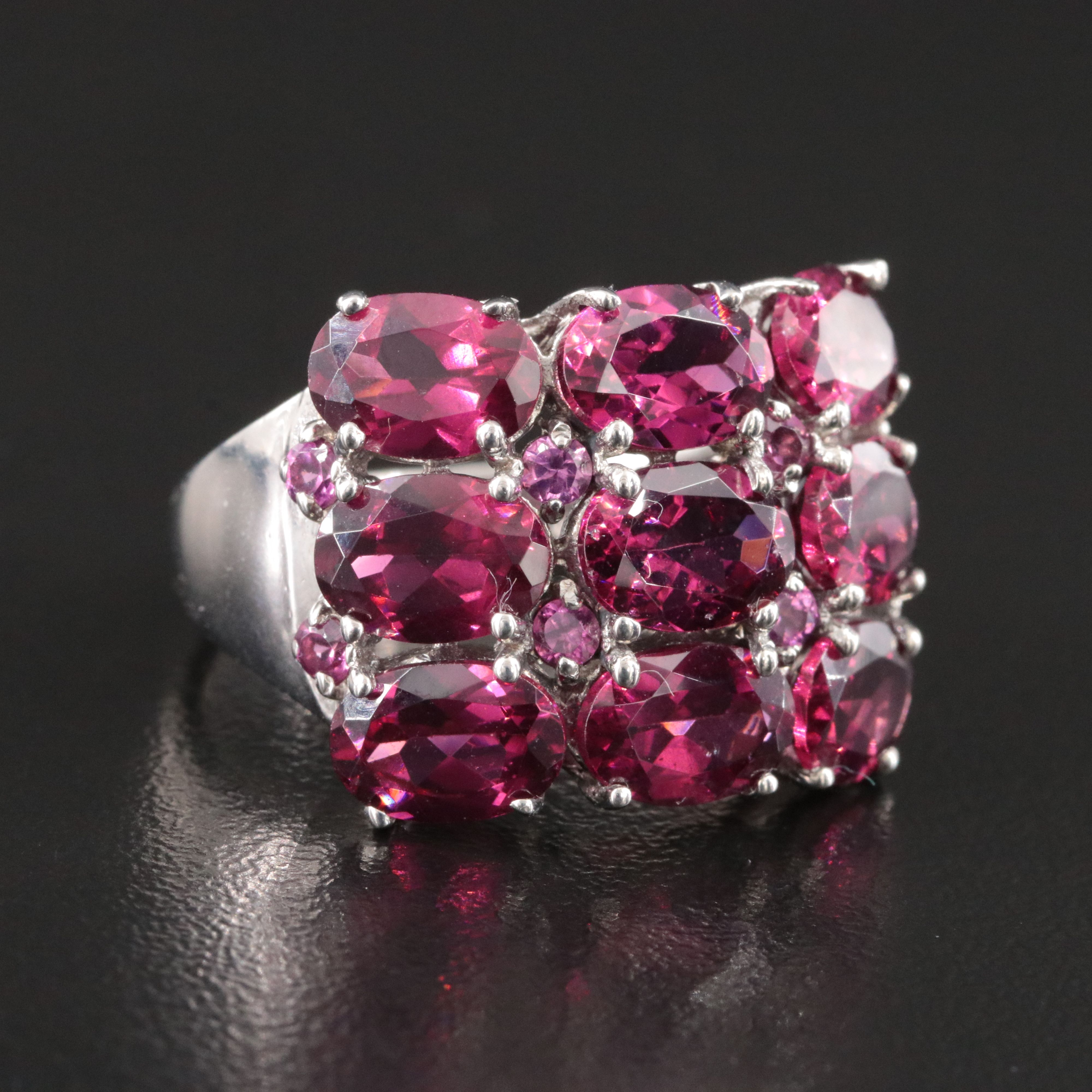 Sterling Rhodolite Garnet Ring