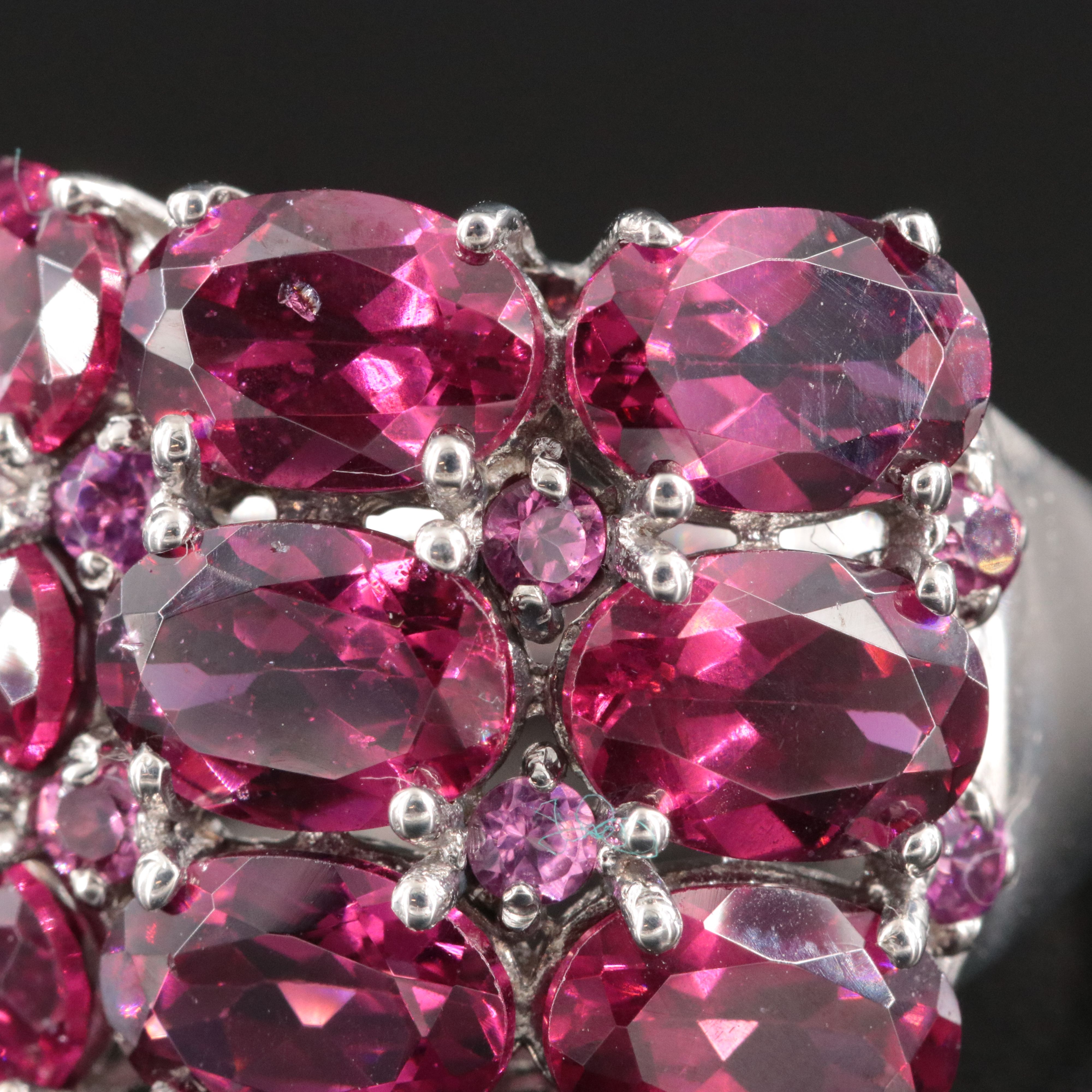 Sterling Rhodolite Garnet Ring