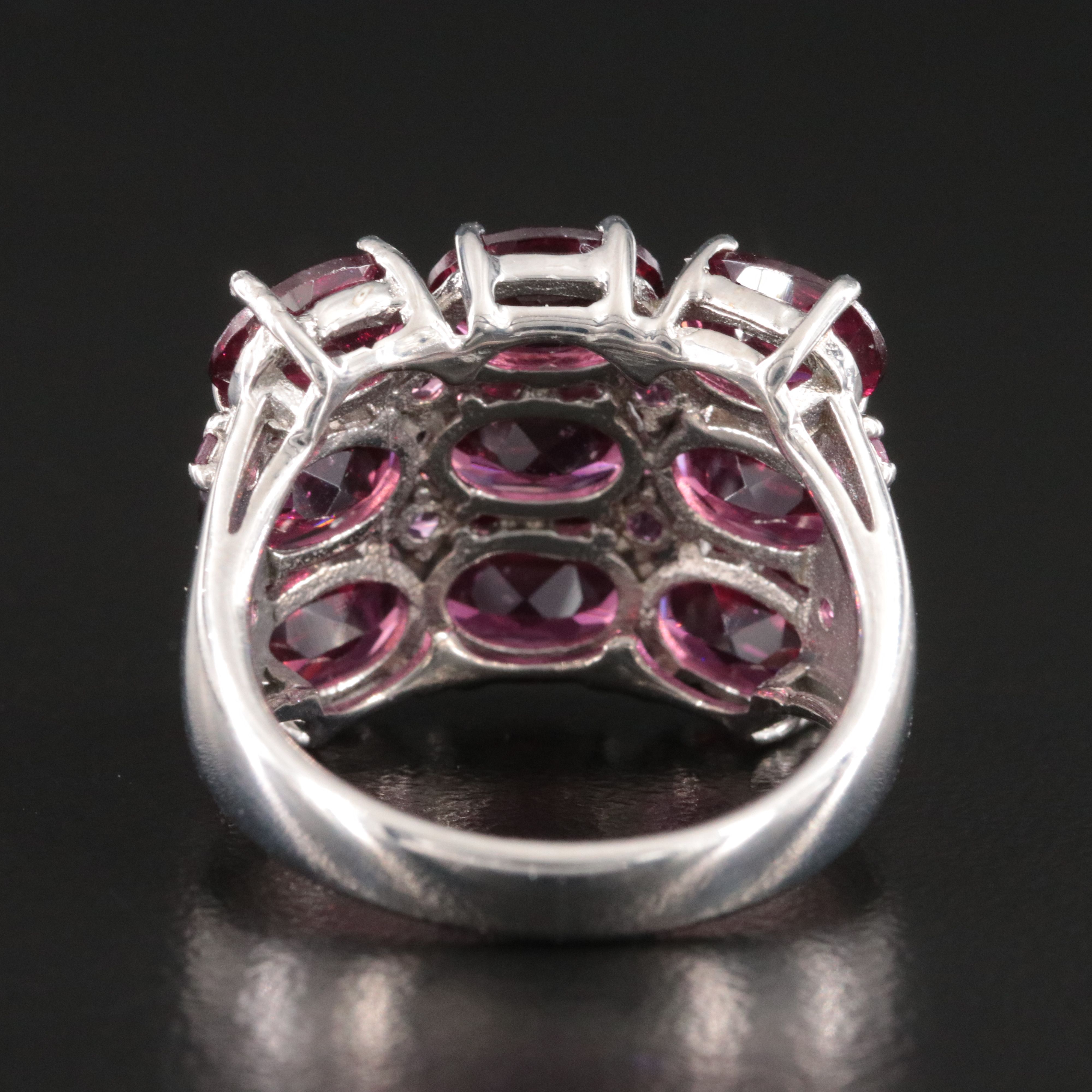 Sterling Rhodolite Garnet Ring