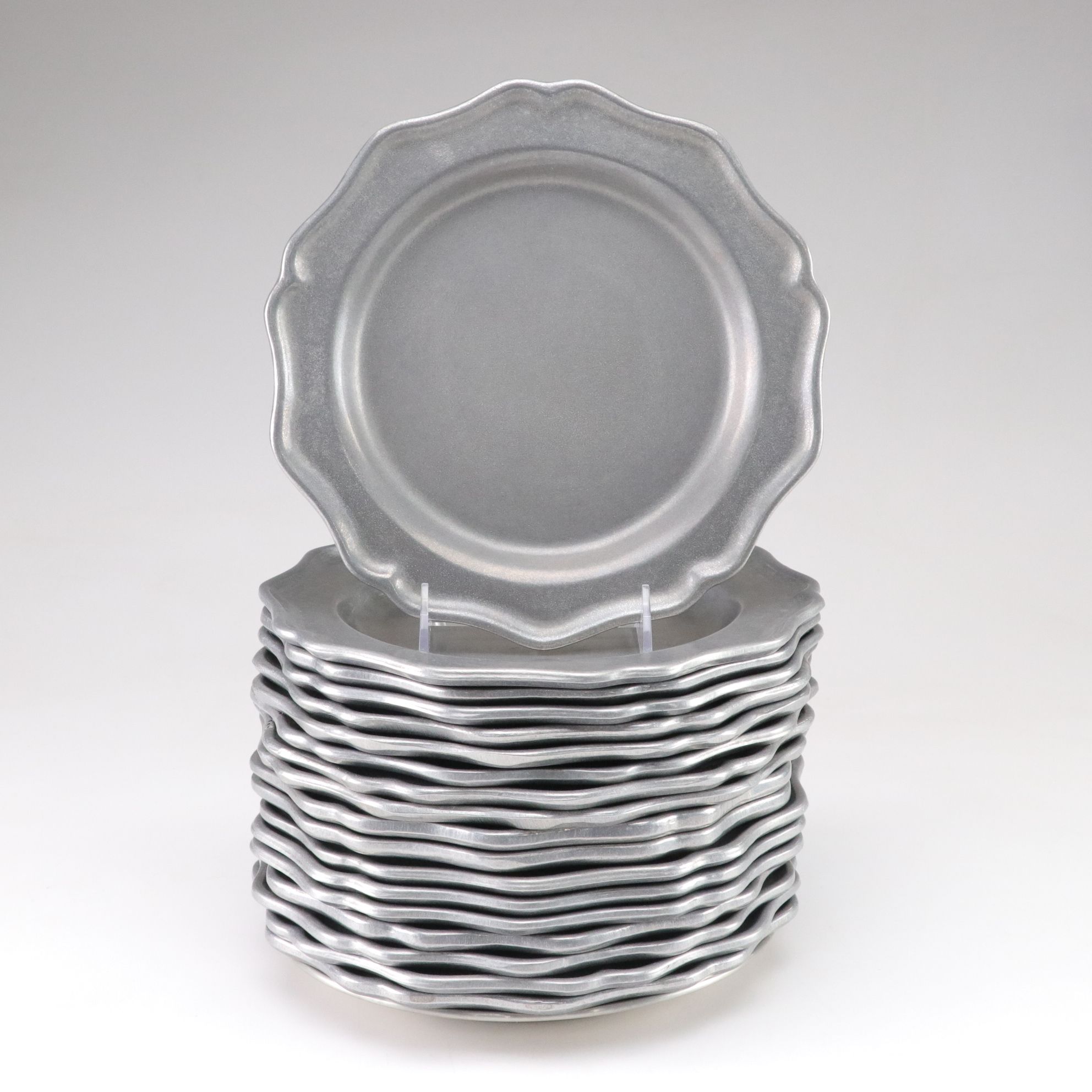 Old Country Reproductions "King George" Pewter Dinner Plates