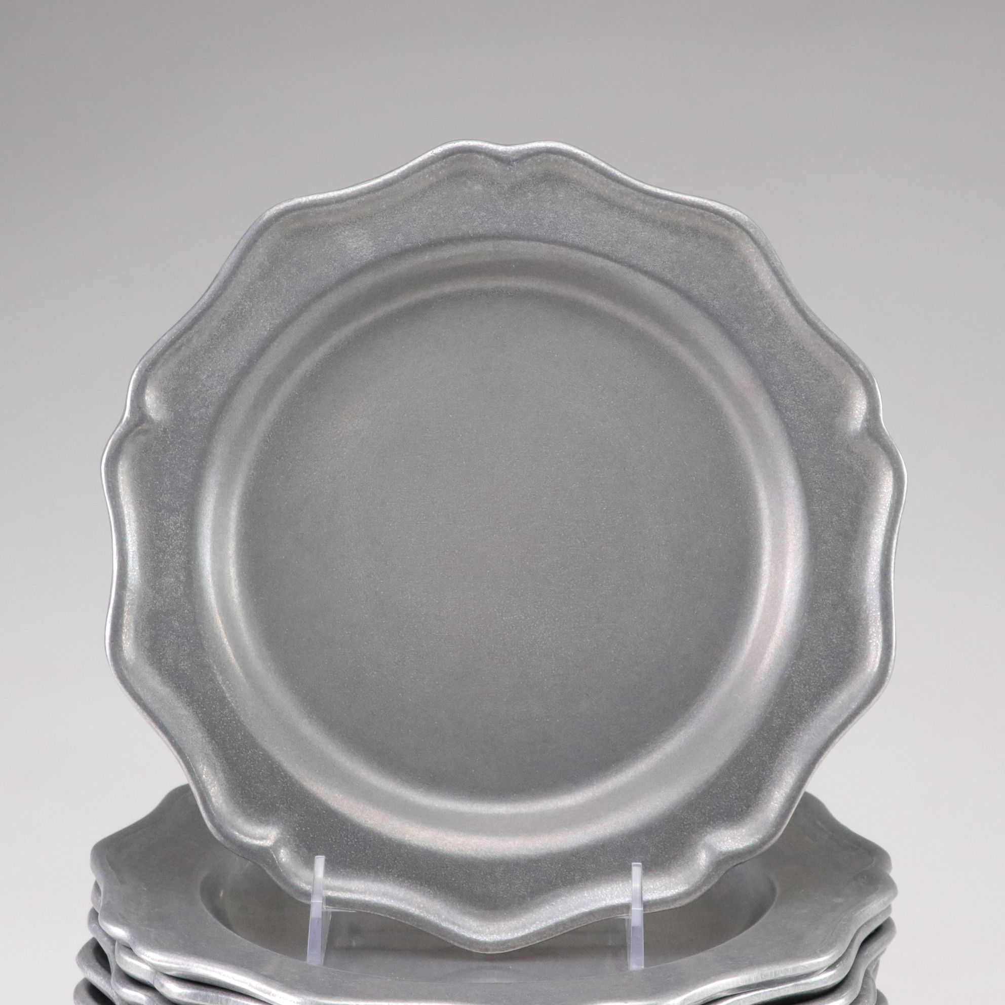 Old Country Reproductions "King George" Pewter Dinner Plates
