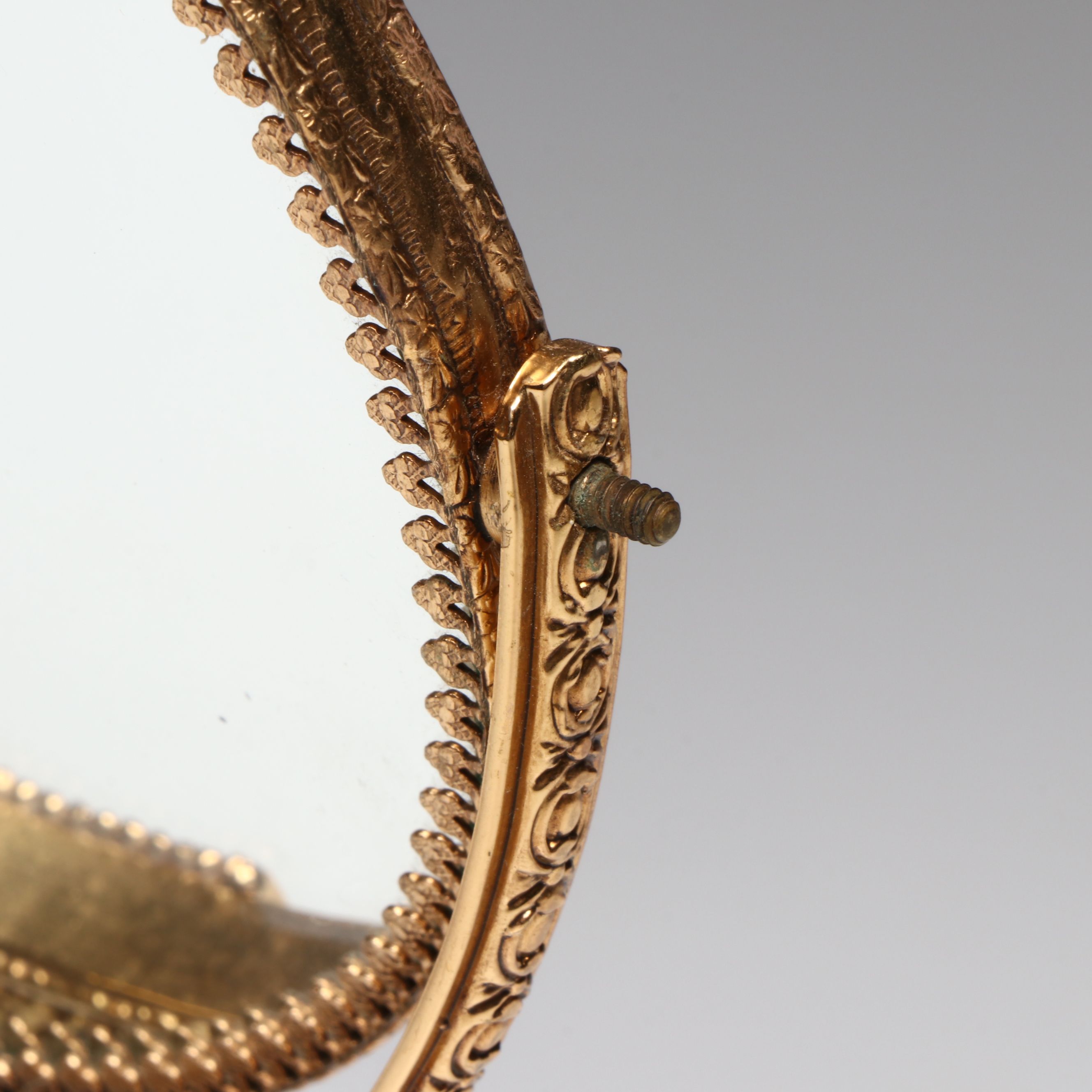 Rococo Style Ormolu Mount Glass Perfume Bottles and Vanity Mirror