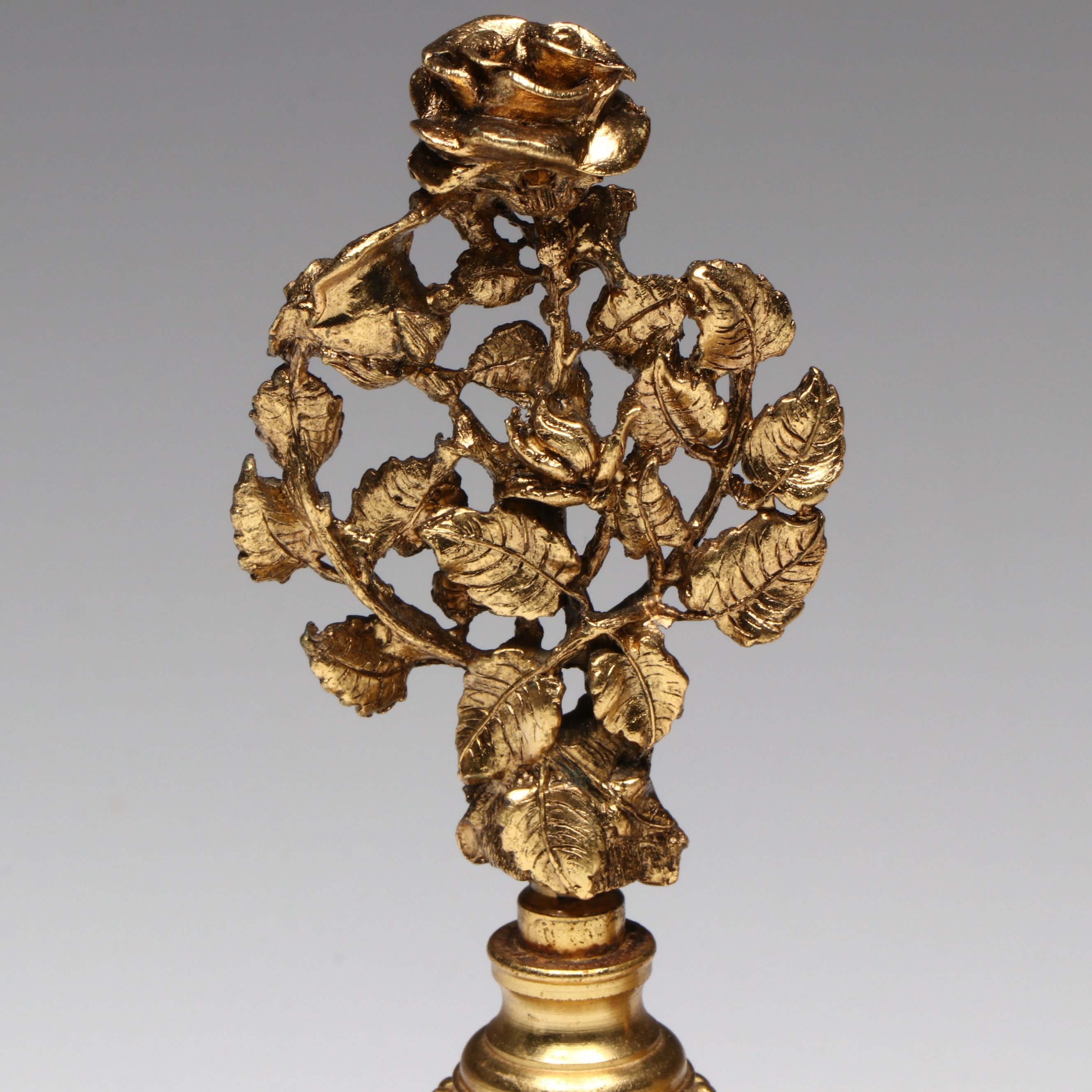 Rococo Style Ormolu Mount Glass Perfume Bottles and Vanity Mirror