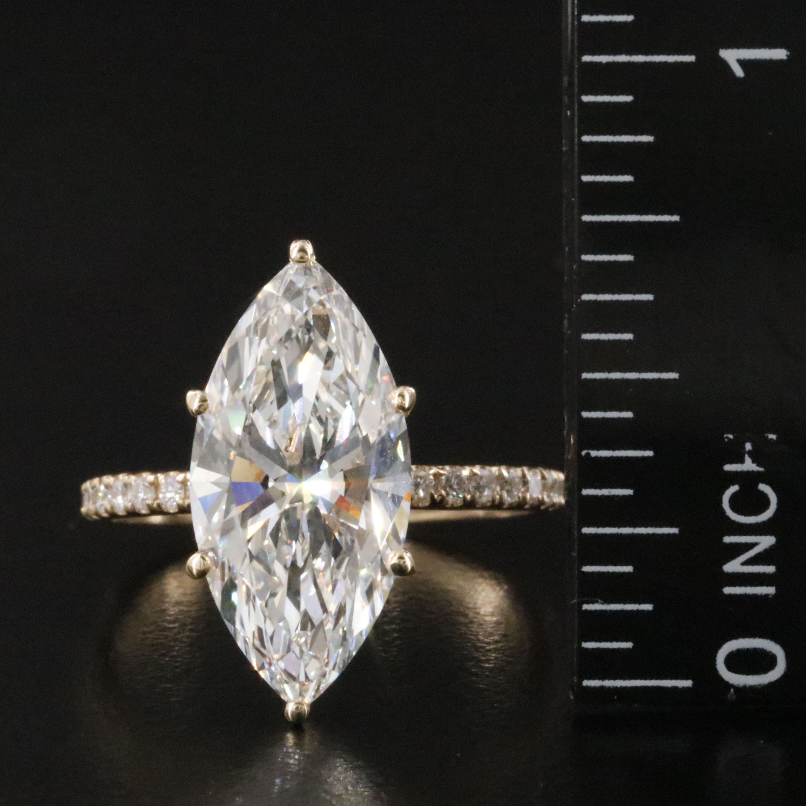 14K 5.27 CTW Lab Grown Diamond Ring with IGI Report
