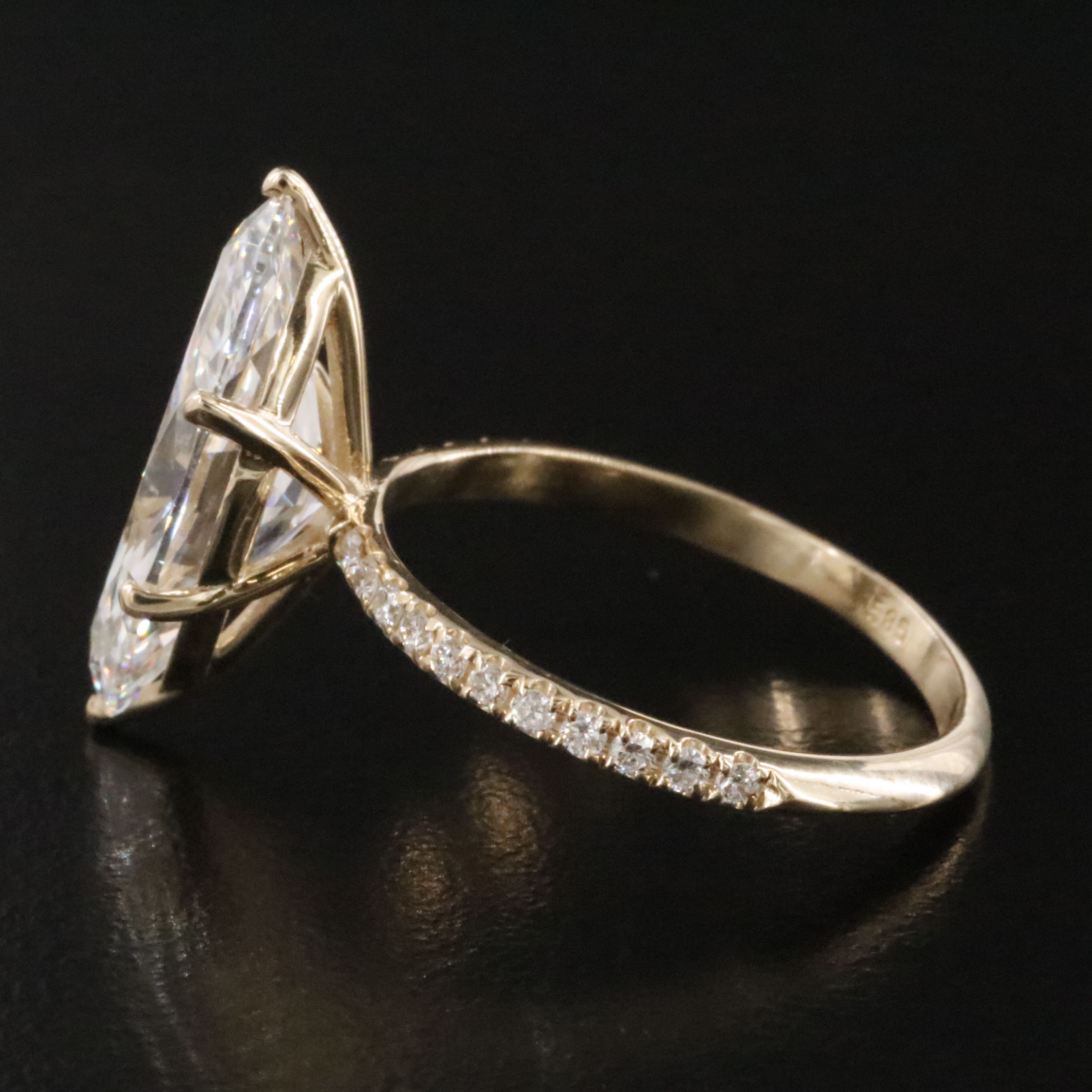 14K 5.27 CTW Lab Grown Diamond Ring with IGI Report