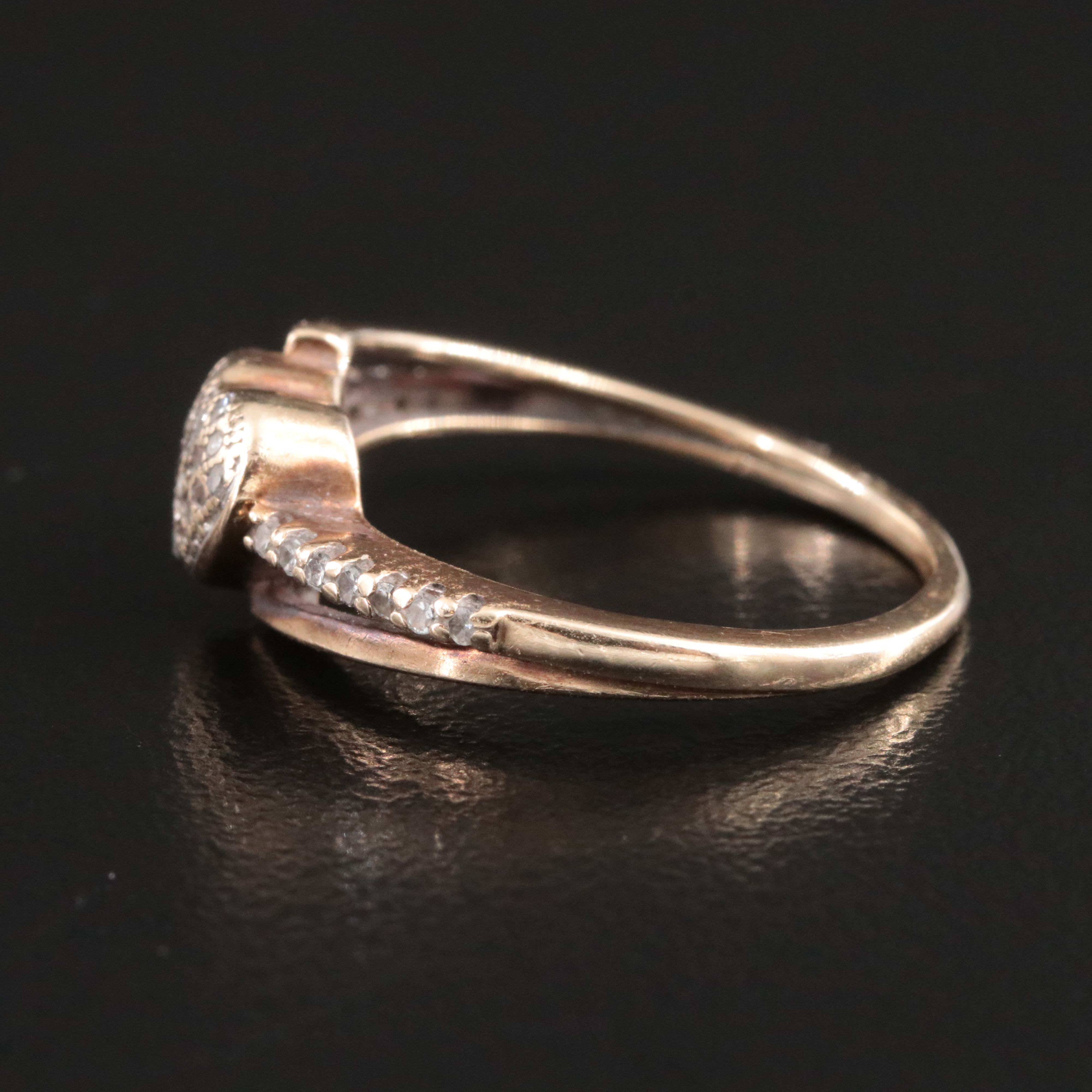 10K 0.18 CTW Diamond Heart Ring