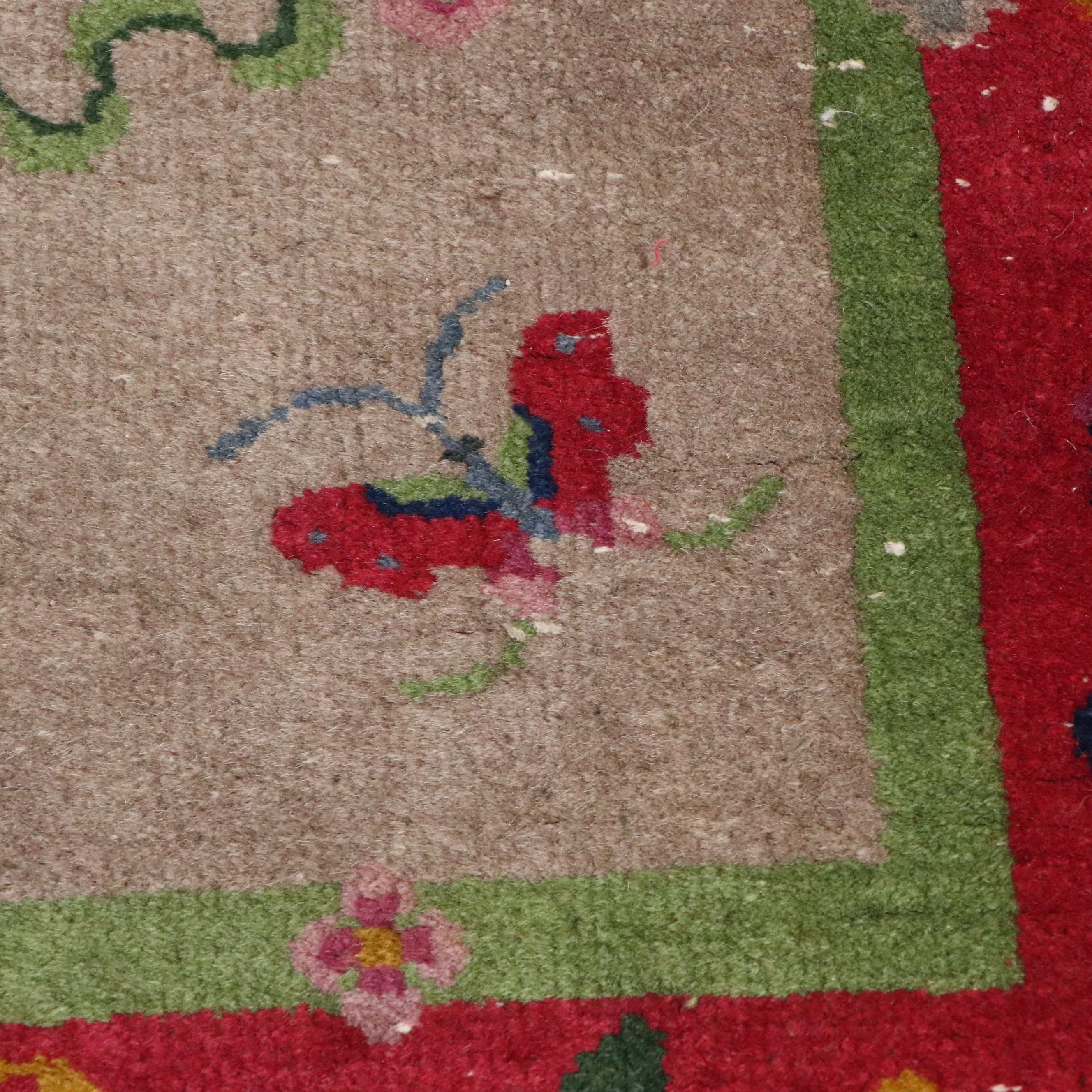 1'11 x 3' Hand-Knotted Chinese Peking with Tibetan Floral Accent Rugs