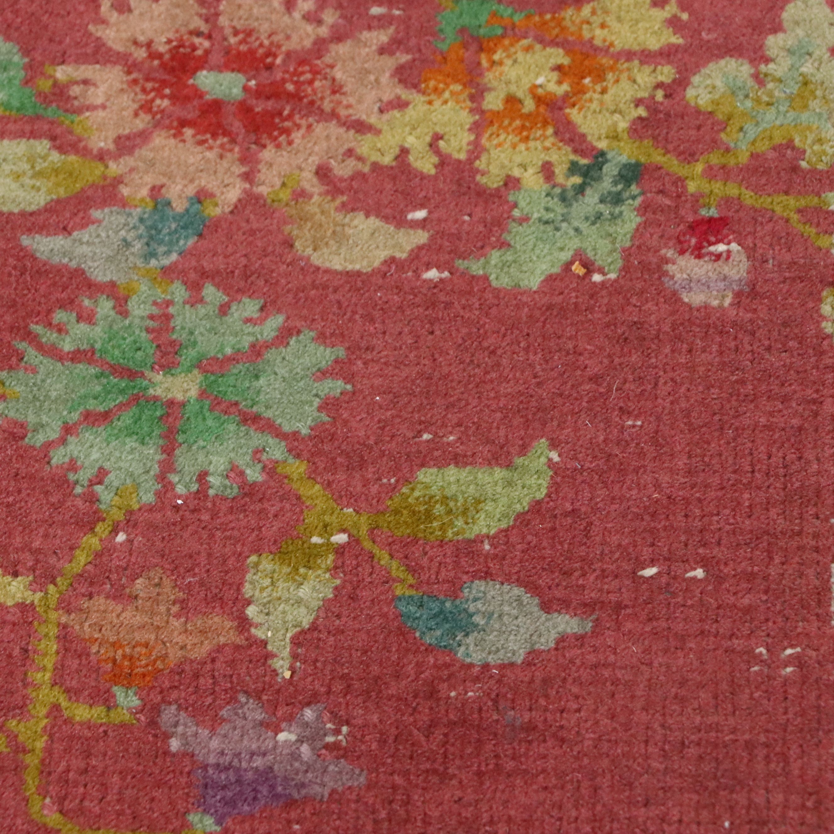 1'11 x 3' Hand-Knotted Chinese Peking with Tibetan Floral Accent Rugs