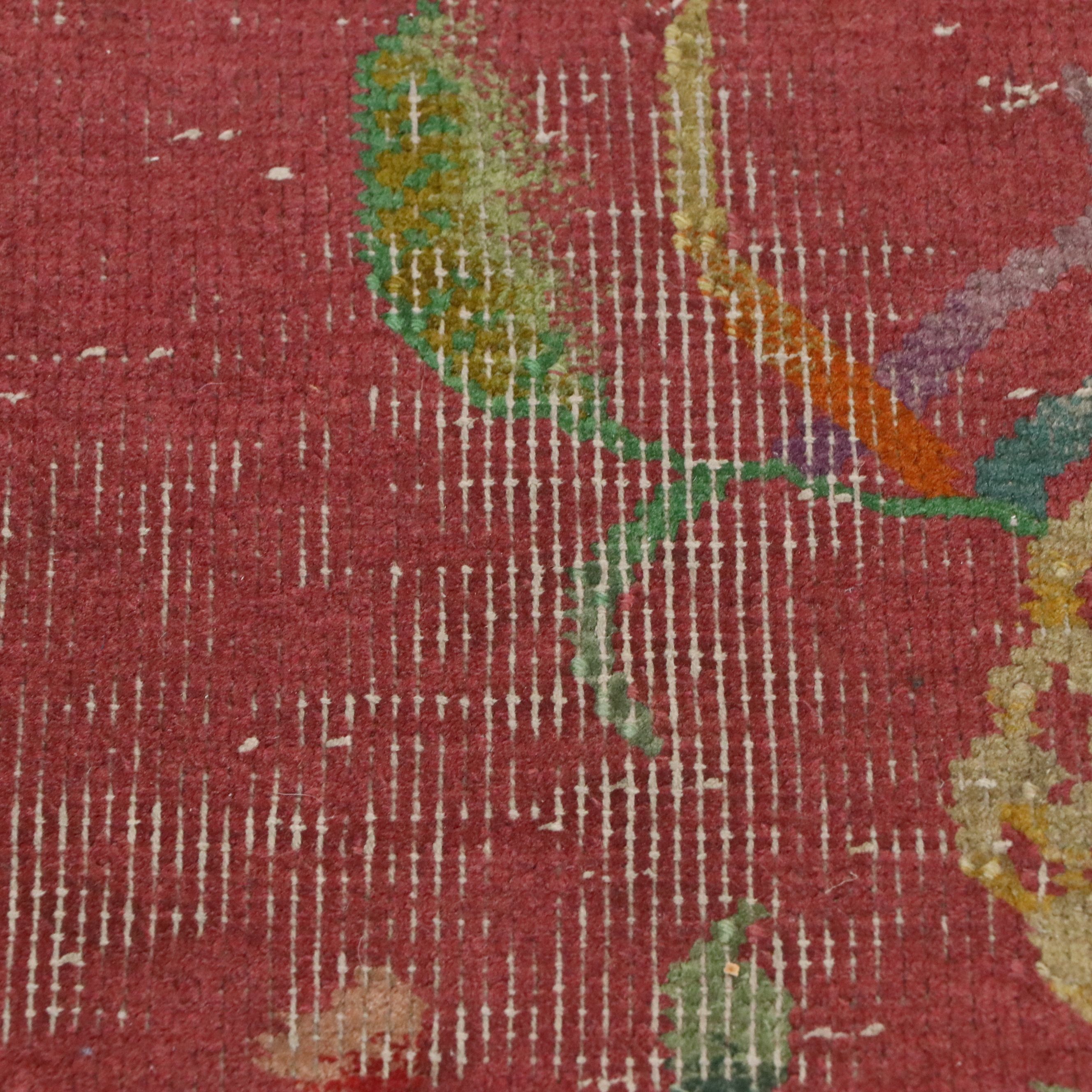 1'11 x 3' Hand-Knotted Chinese Peking with Tibetan Floral Accent Rugs