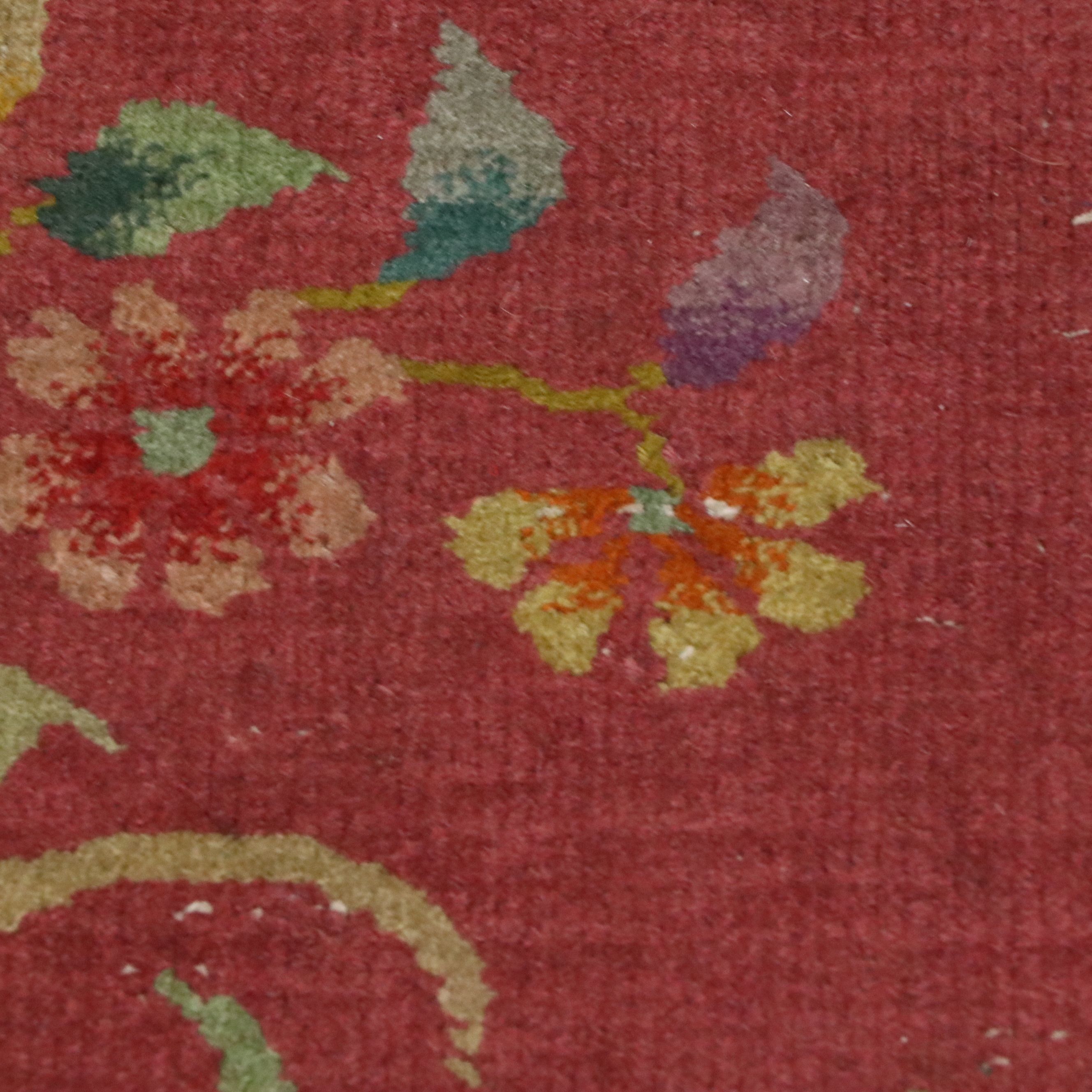 1'11 x 3' Hand-Knotted Chinese Peking with Tibetan Floral Accent Rugs