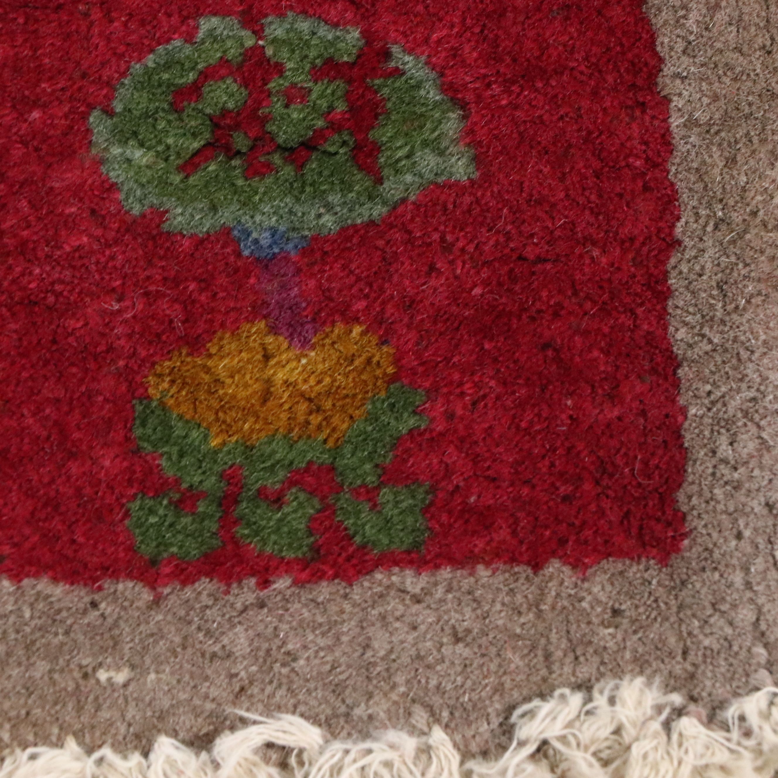 1'11 x 3' Hand-Knotted Chinese Peking with Tibetan Floral Accent Rugs