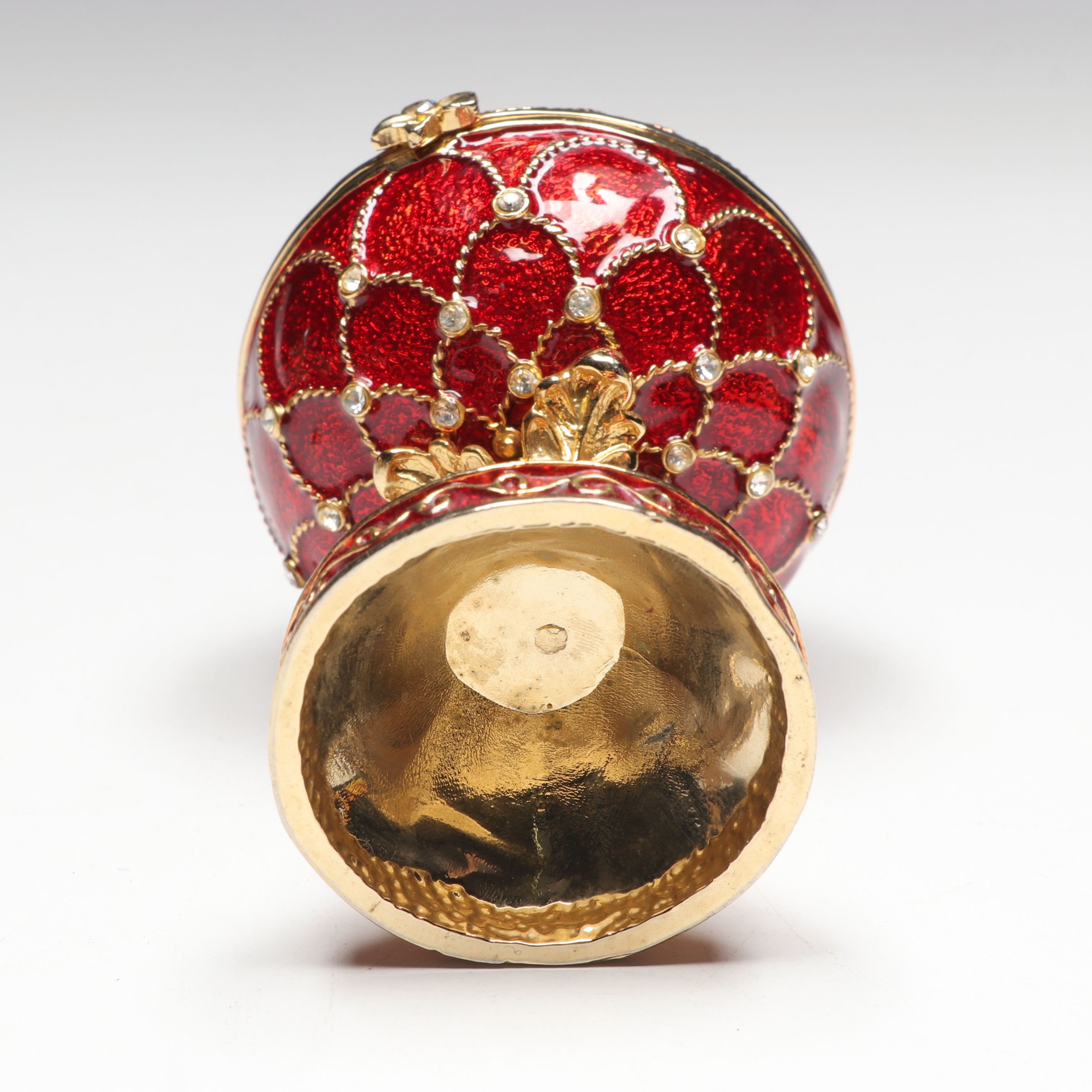 Enamel and Embellished Egg-Shaped Decorative Boxes