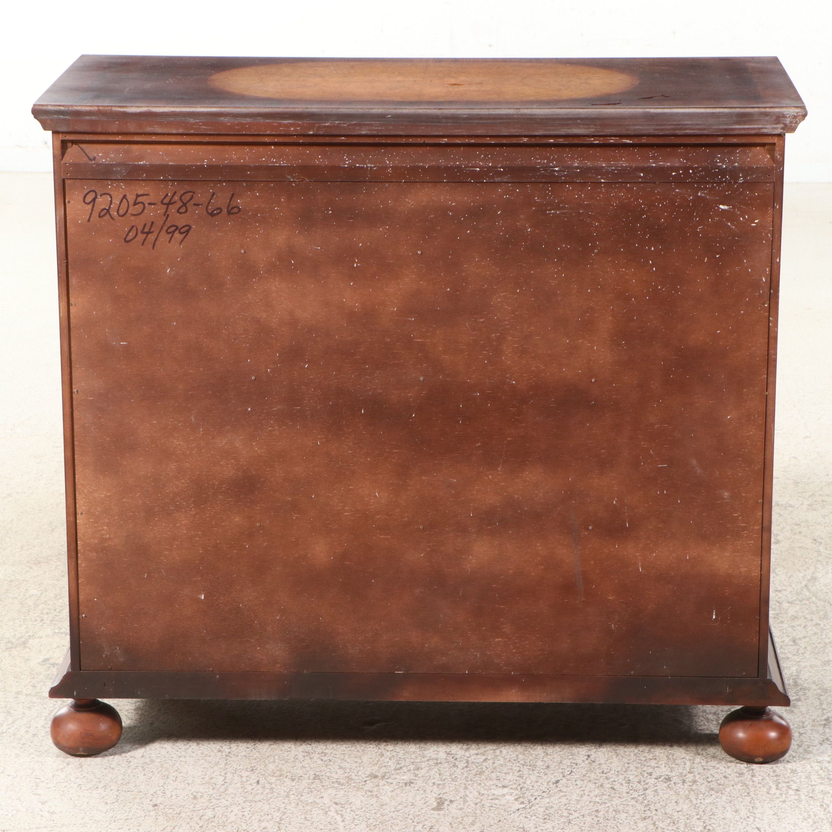 William & Mary Style Inlaid Burl Walnut Chest of Drawers