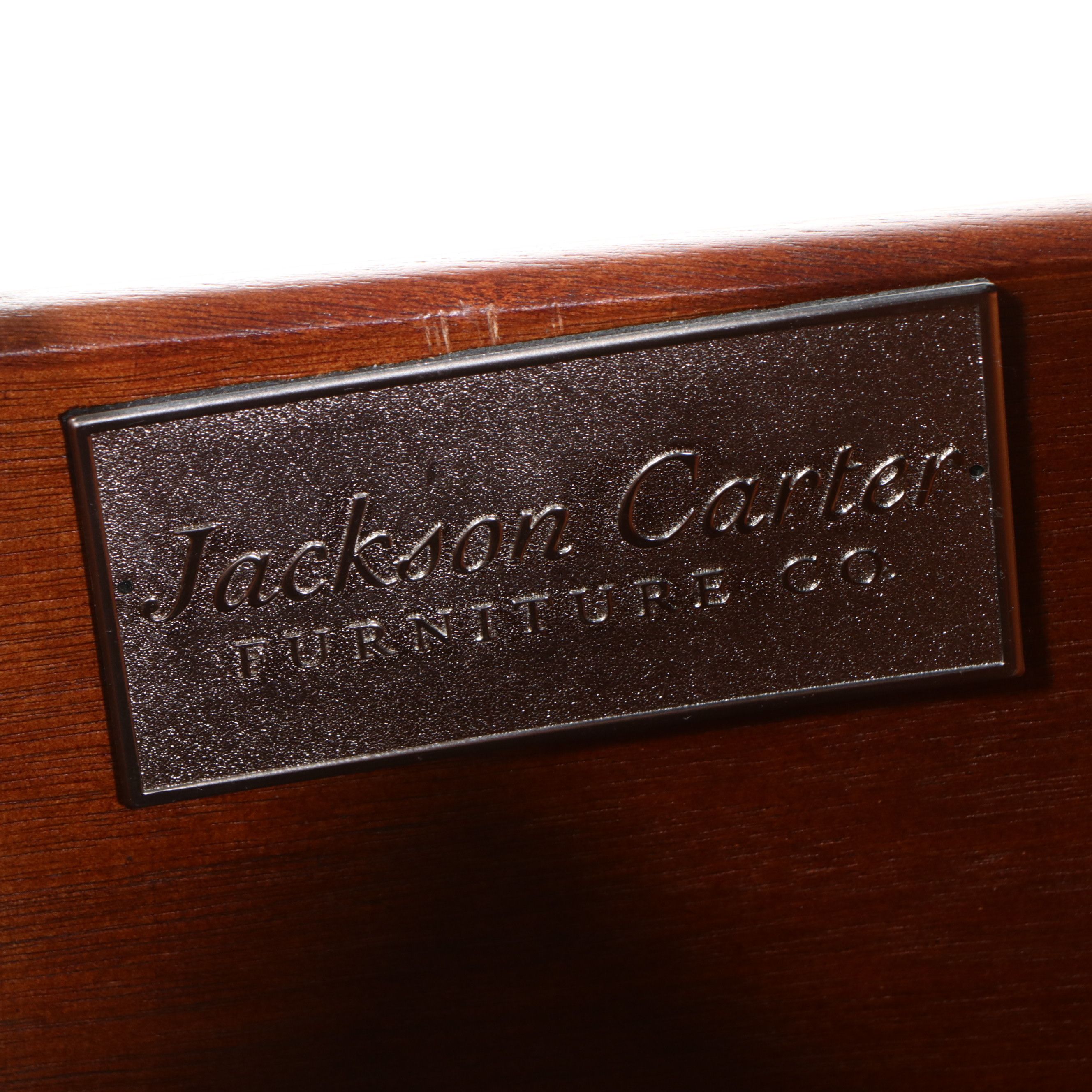 Jackson Carter Furniture Co. Regency Style Woven Leather Front Chest of Drawers