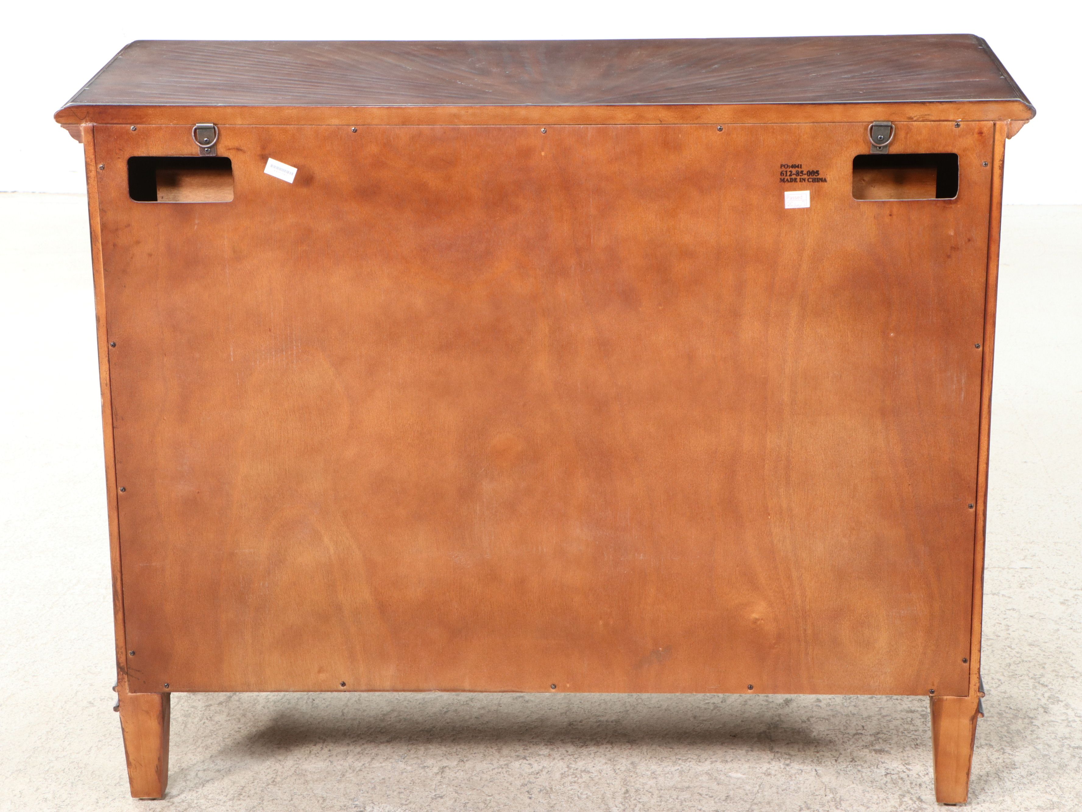 Jackson Carter Furniture Co. Regency Style Woven Leather Front Chest of Drawers