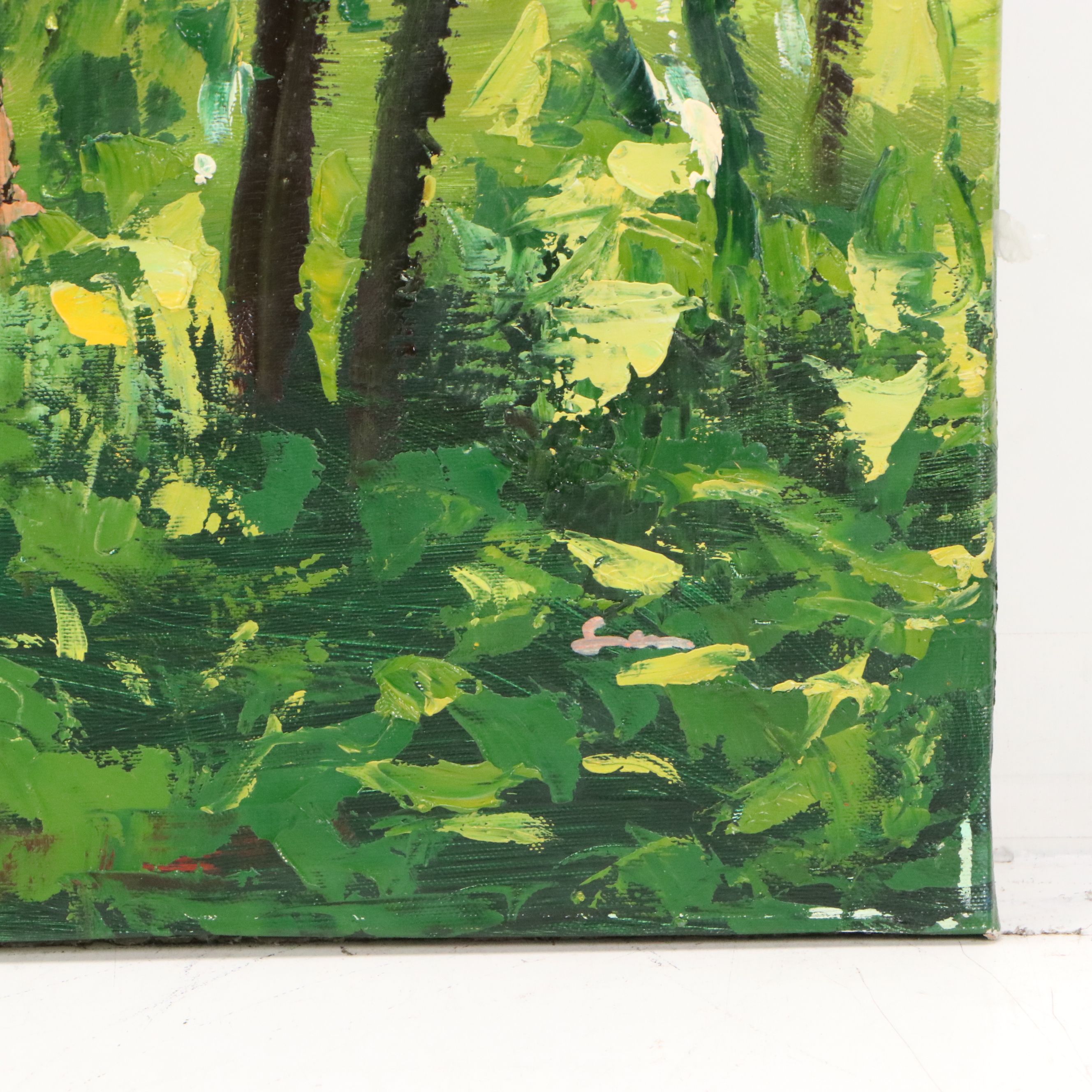 Forest Landscape Acrylic Painting, 21st Century