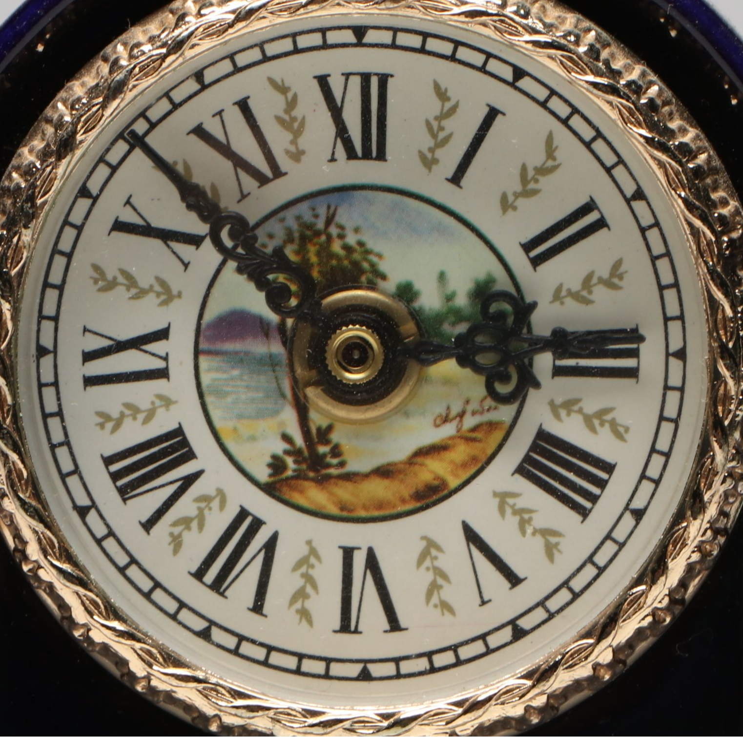 Sheratonn Gold Plate Candelabra and Snuffer with Victorian Style Mantel Clock