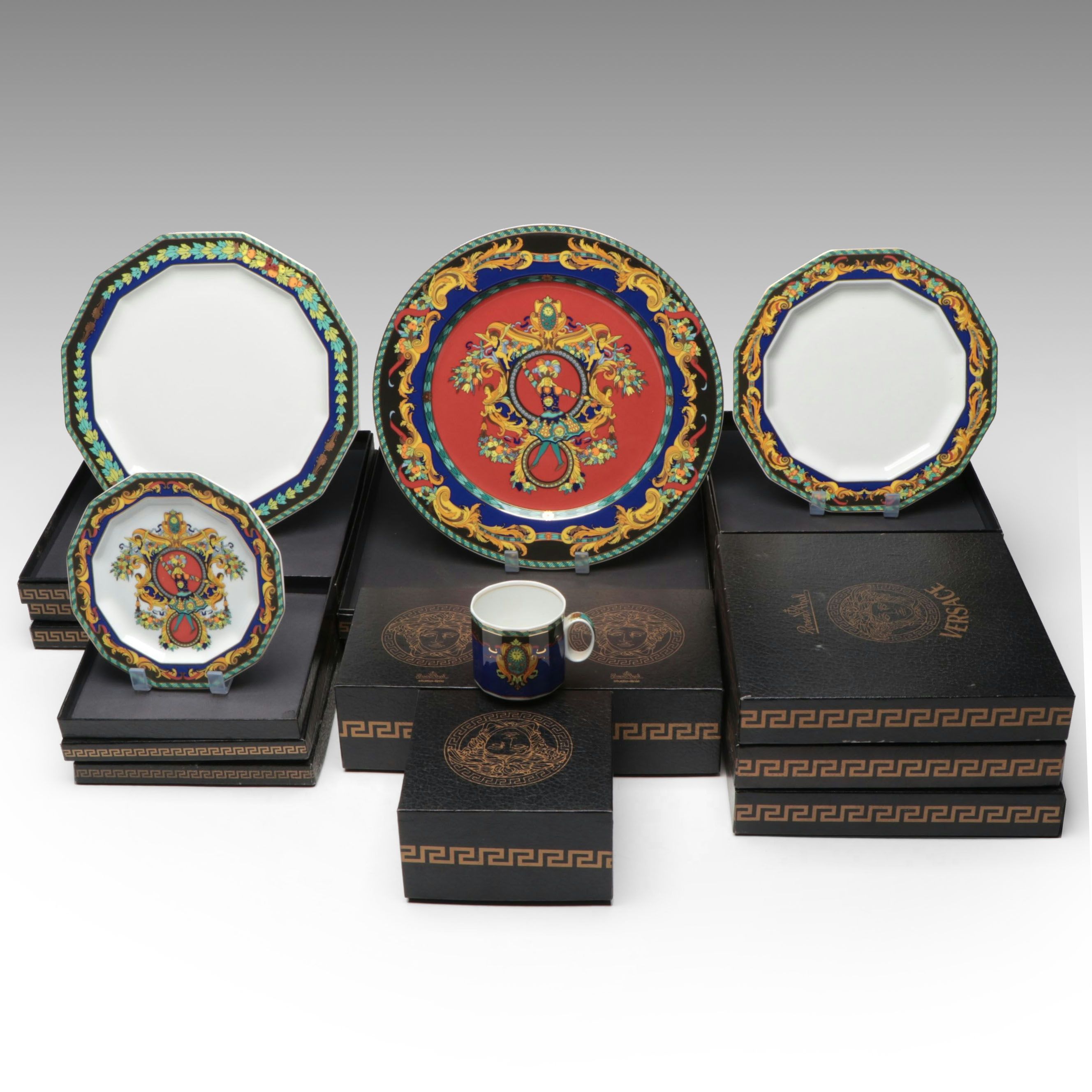 Rosenthal for Versace "Le Roi Soleil" 17-Piece Porcelain Dinnerware