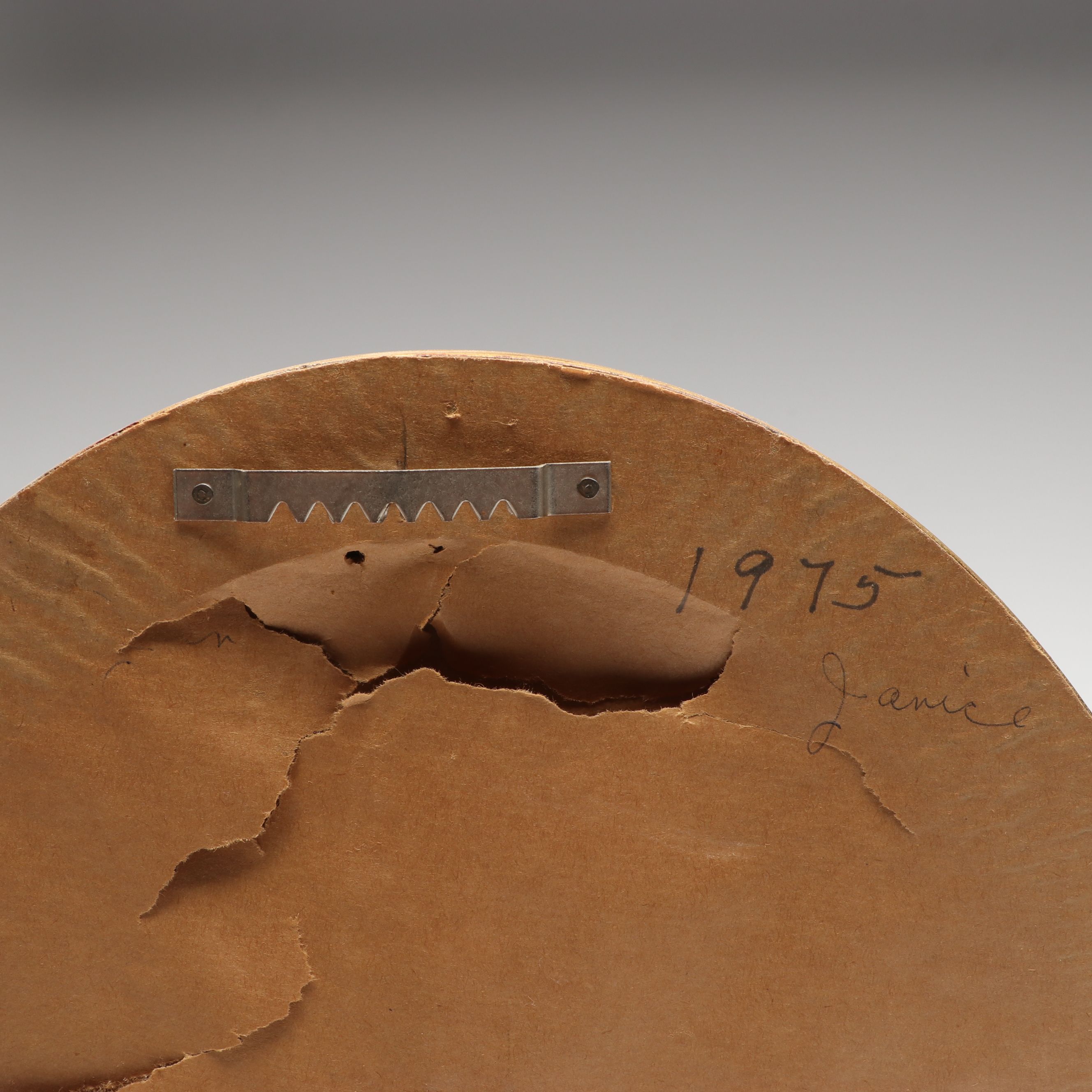 Transfer-Print Porcelain Miniature of Women and Minstrel in Giltwood Frame