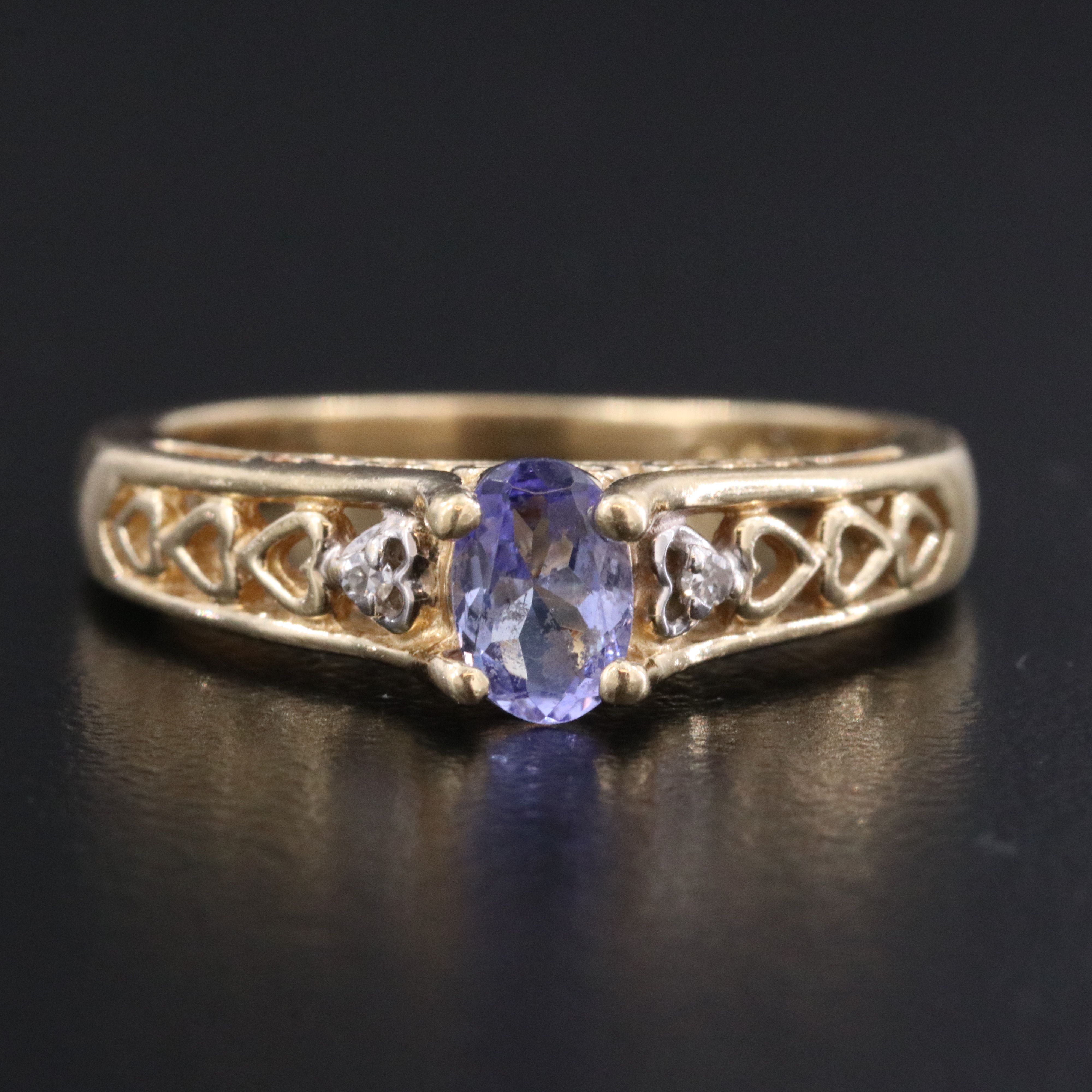 14K Tanzanite and Diamond Ring