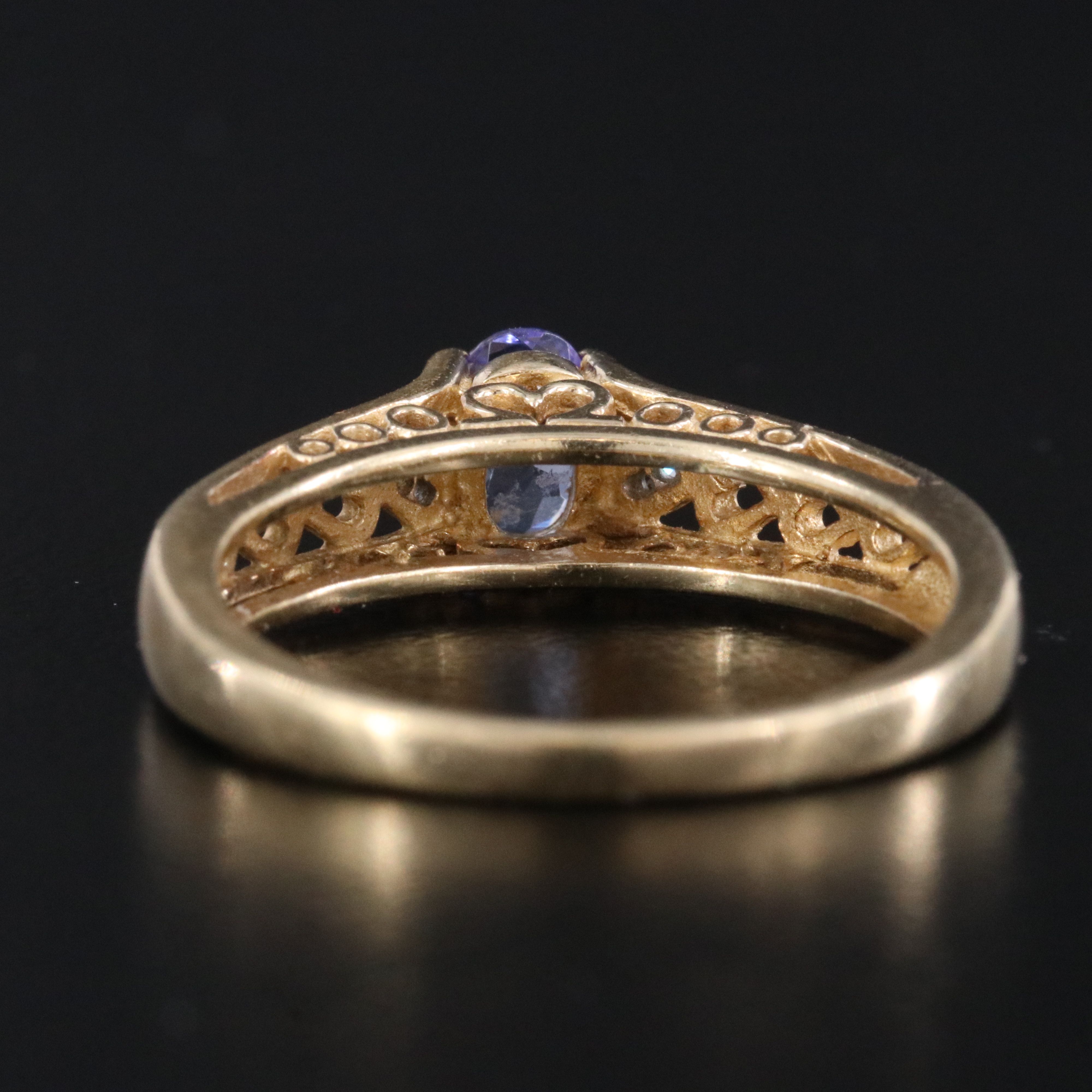 14K Tanzanite and Diamond Ring