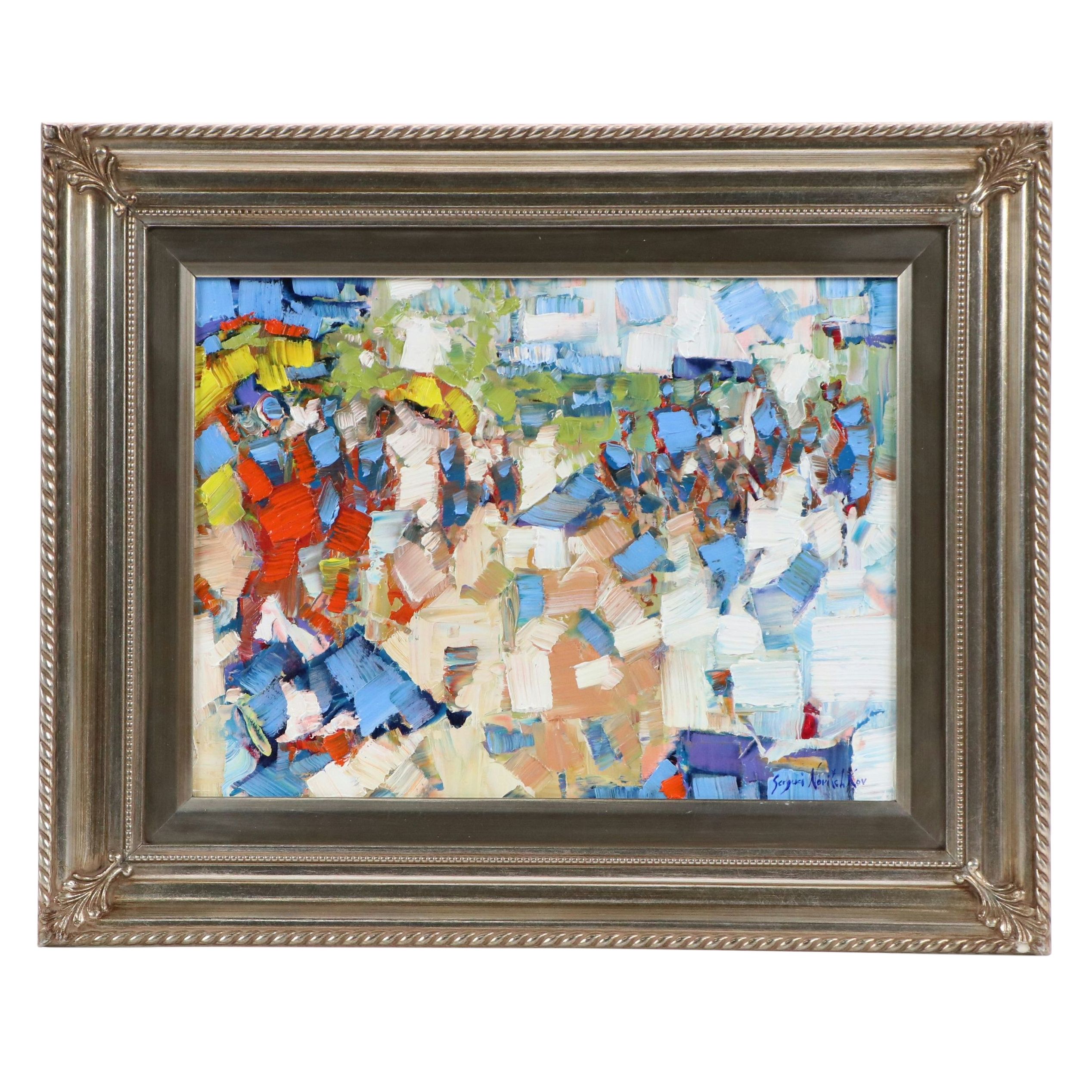 Serguei Novitchkov Oil Painting "Beach Day Dynamics," 2025